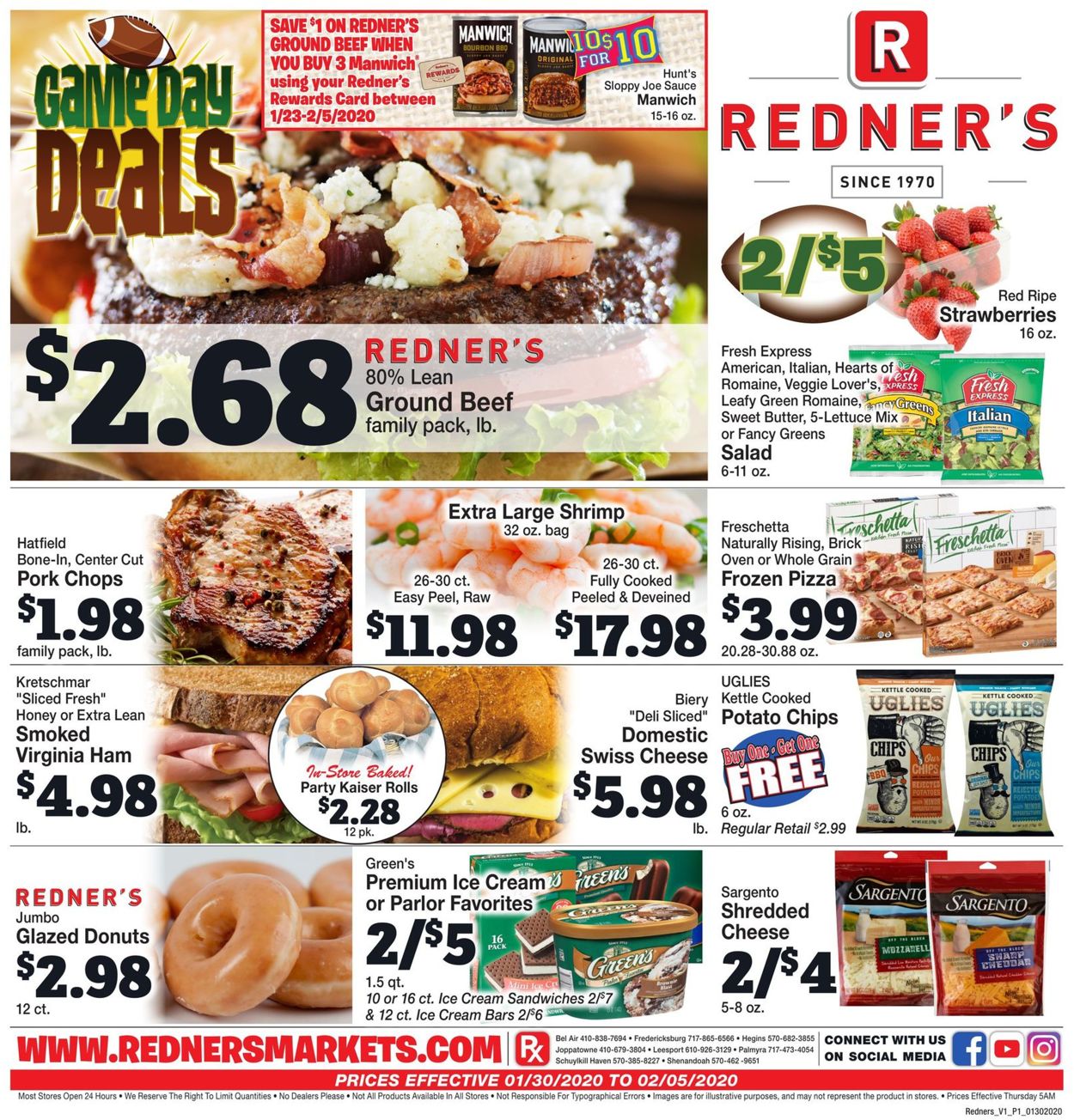 Redner’s Warehouse Market Ad from 01/30/2020