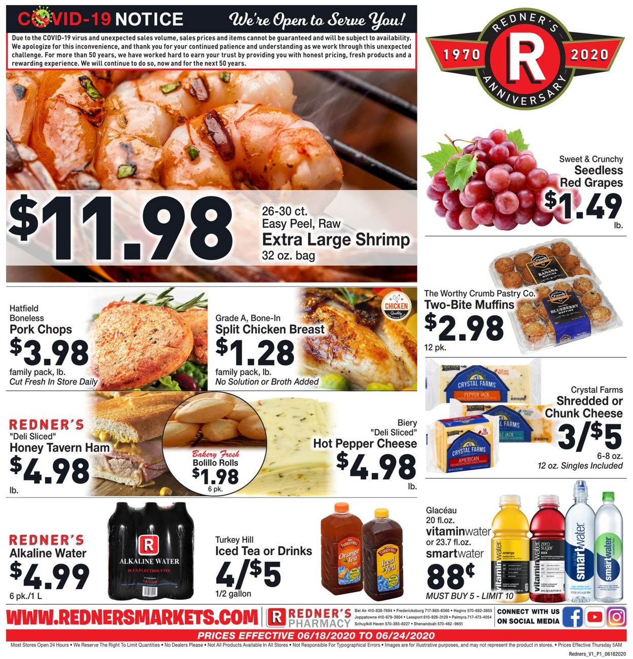 Redner’s Warehouse Market Ad from 06/18/2020