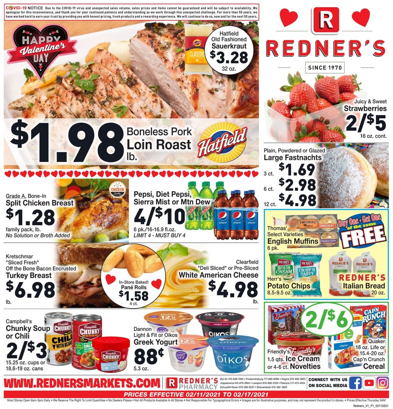 Redner’s Warehouse Market Ad from 02/11/2021
