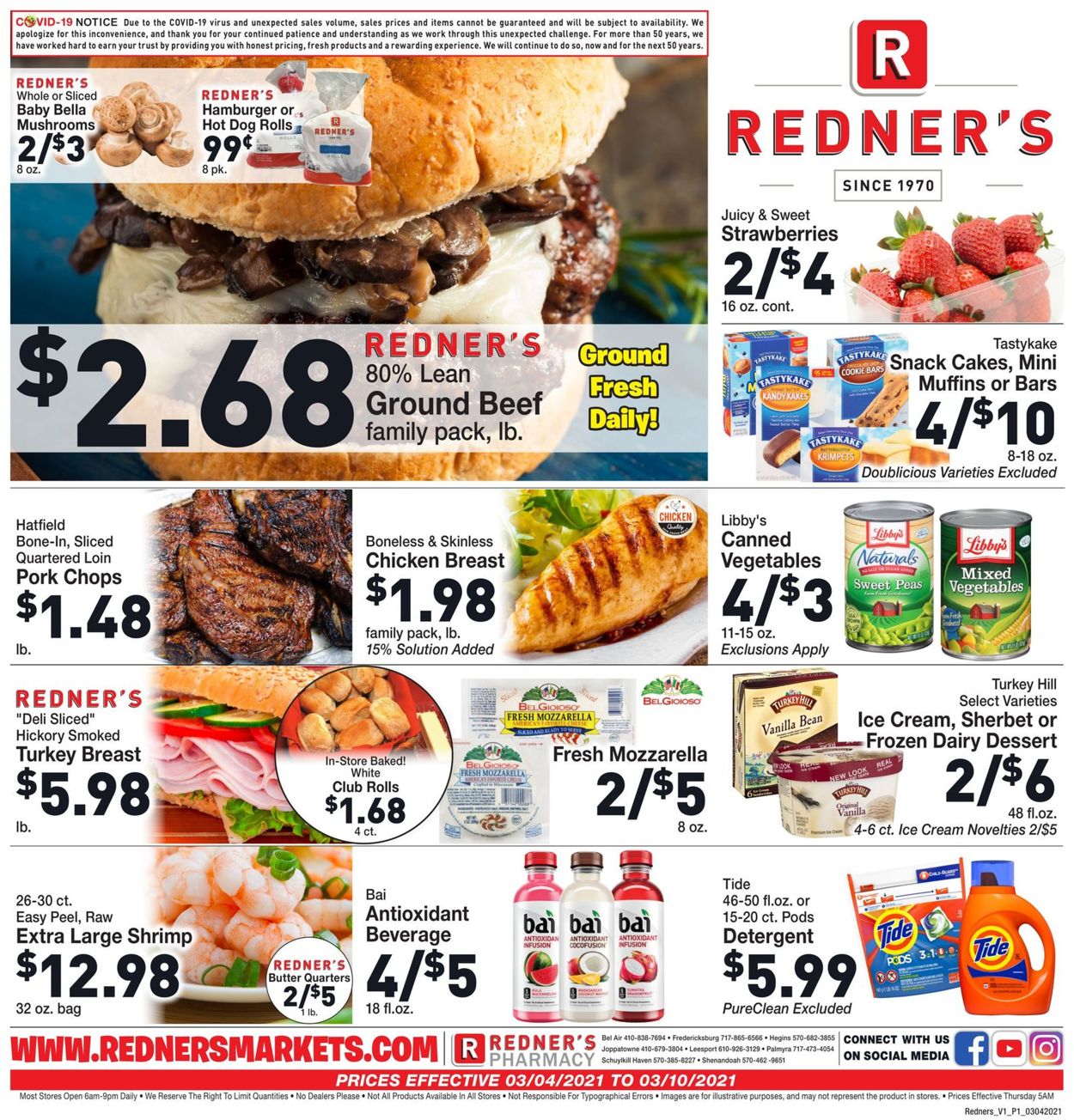 Redner’s Warehouse Market Ad from 03/04/2021