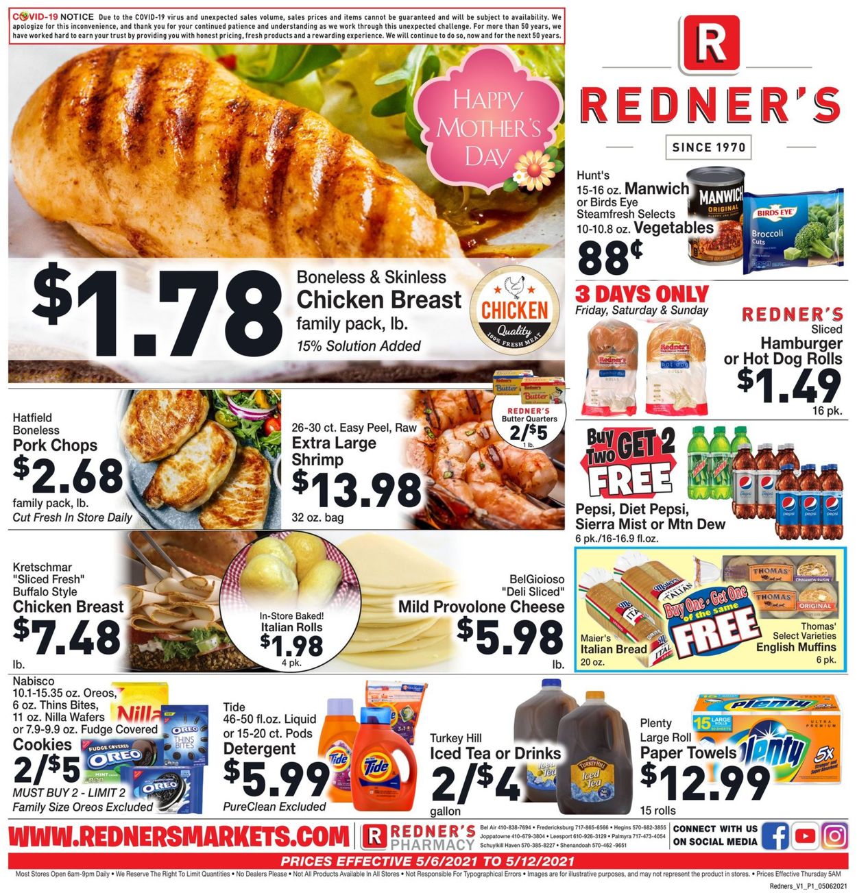Redner’s Warehouse Market Ad from 05/06/2021