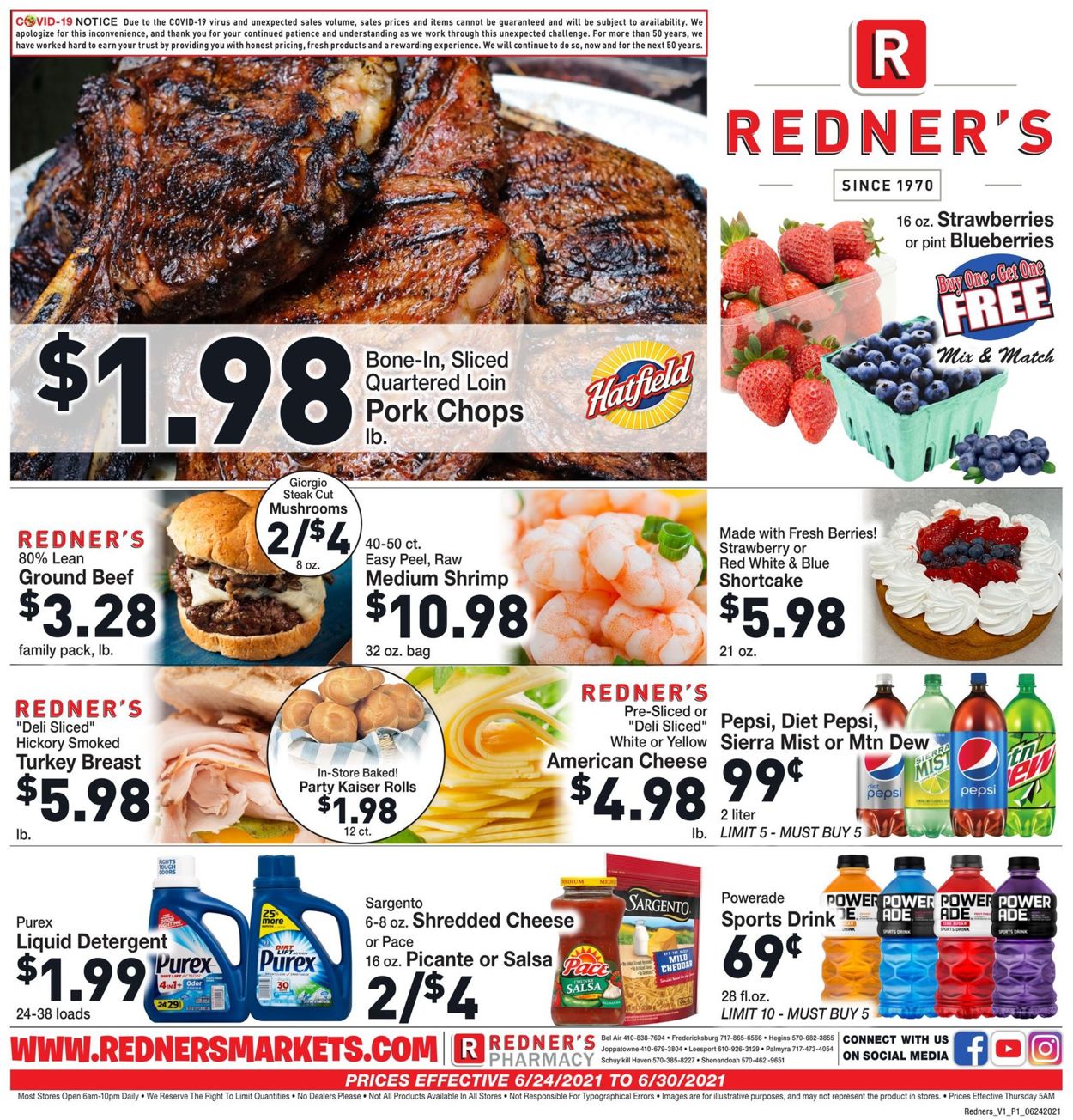 Redner’s Warehouse Market Ad from 06/24/2021