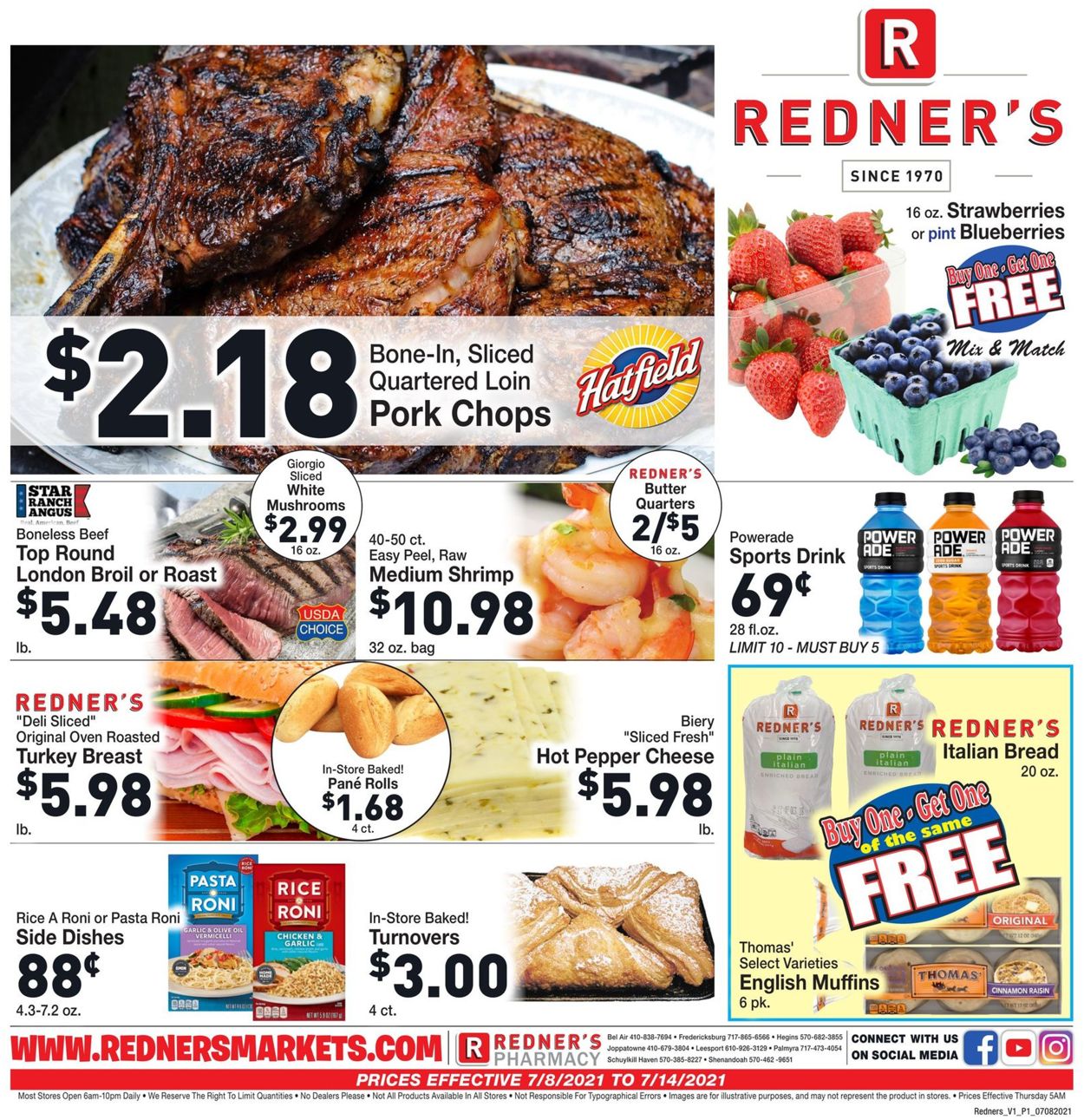 Redner’s Warehouse Market Ad from 07/08/2021
