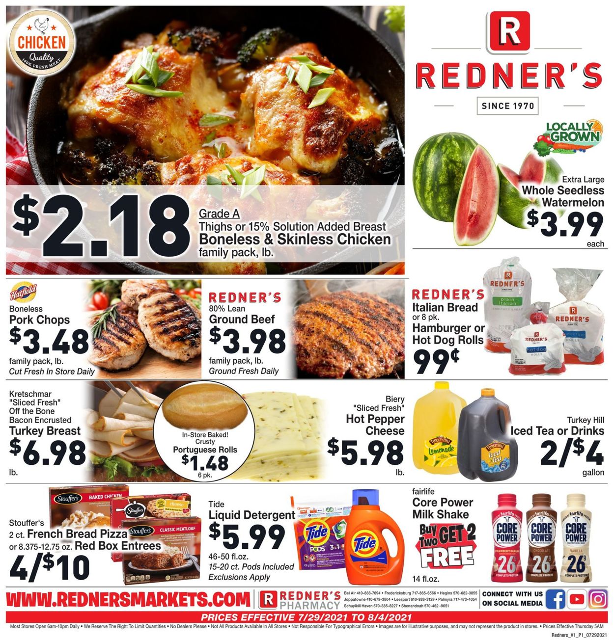 Redner’s Warehouse Market Ad from 07/29/2021