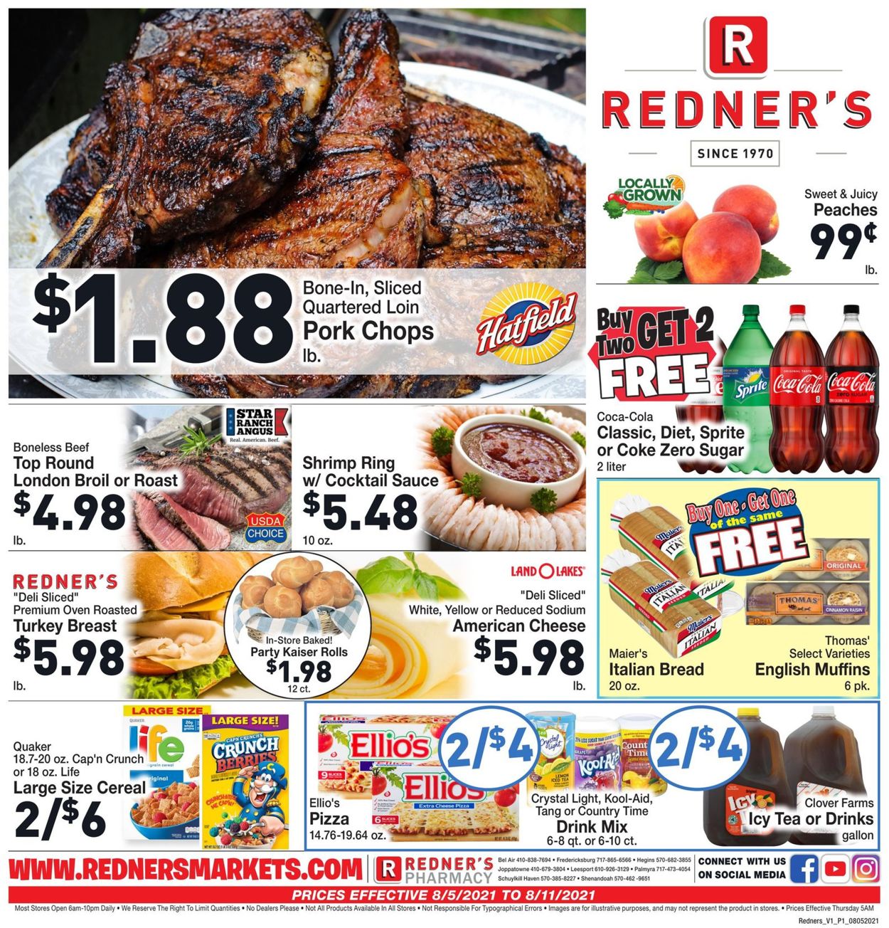 Redner’s Warehouse Market Ad from 08/05/2021