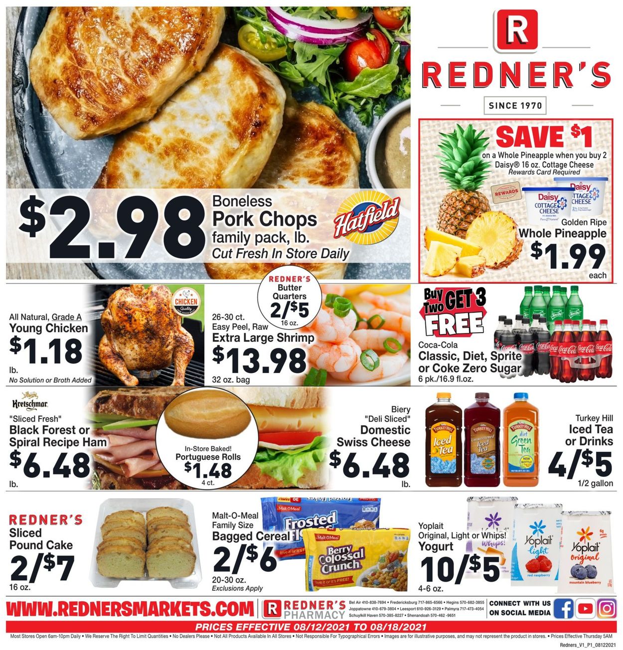 Redner’s Warehouse Market Ad from 08/12/2021