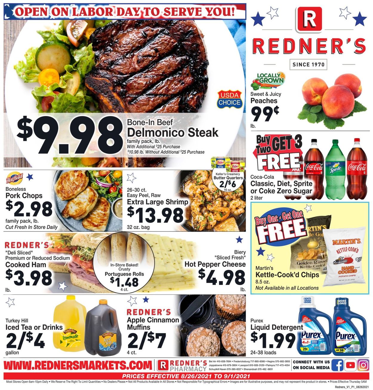 Redner’s Warehouse Market Ad from 08/26/2021