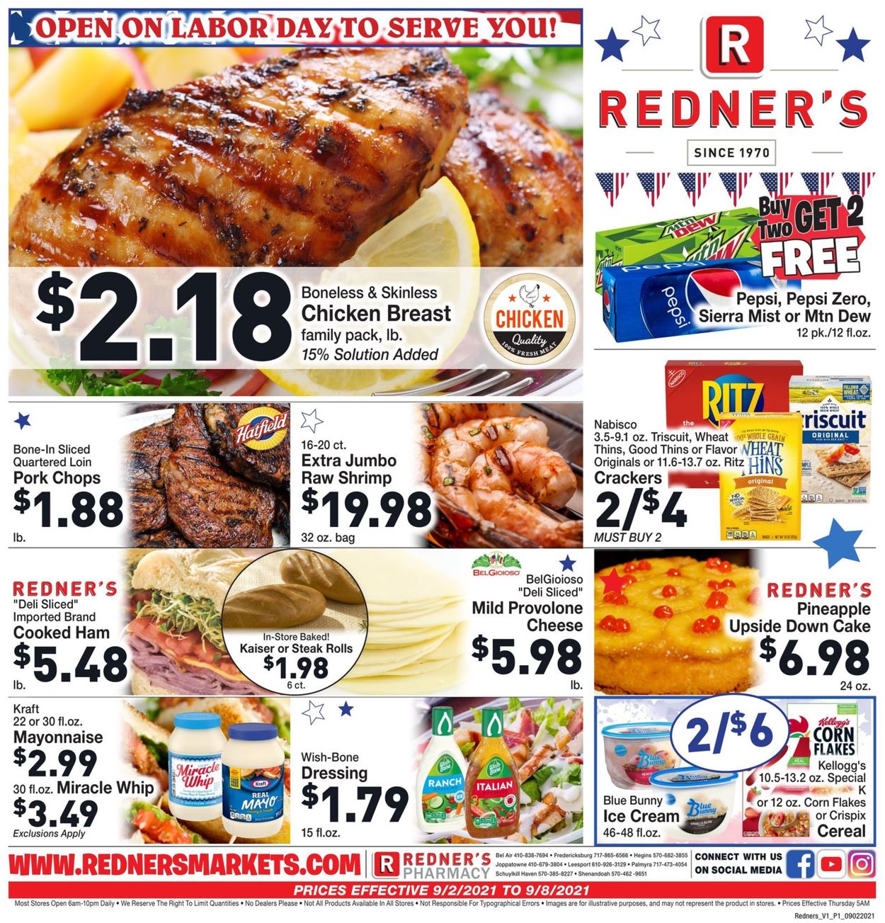 Redner’s Warehouse Market Ad from 09/02/2021