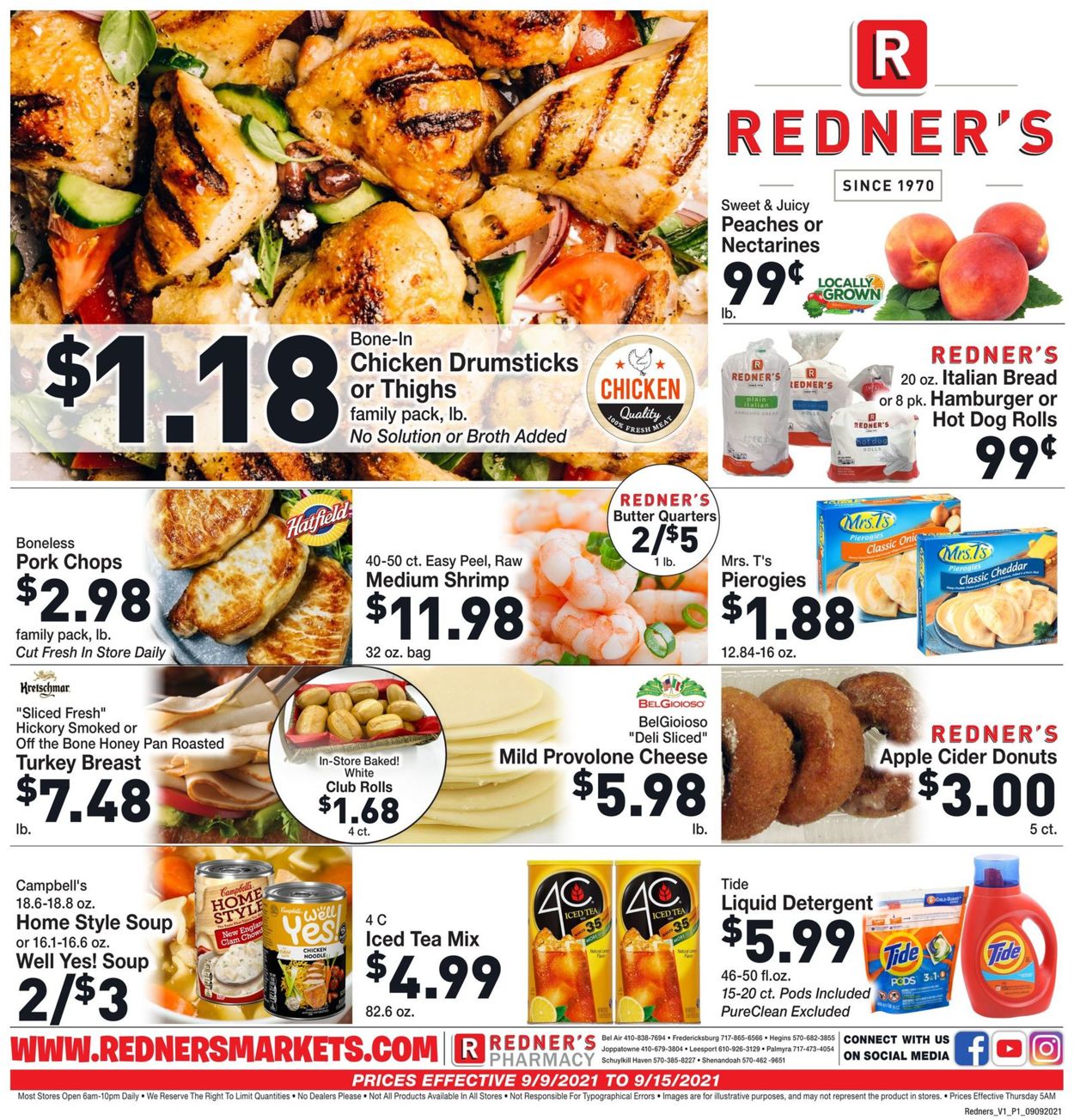 Redner’s Warehouse Market Ad from 09/09/2021