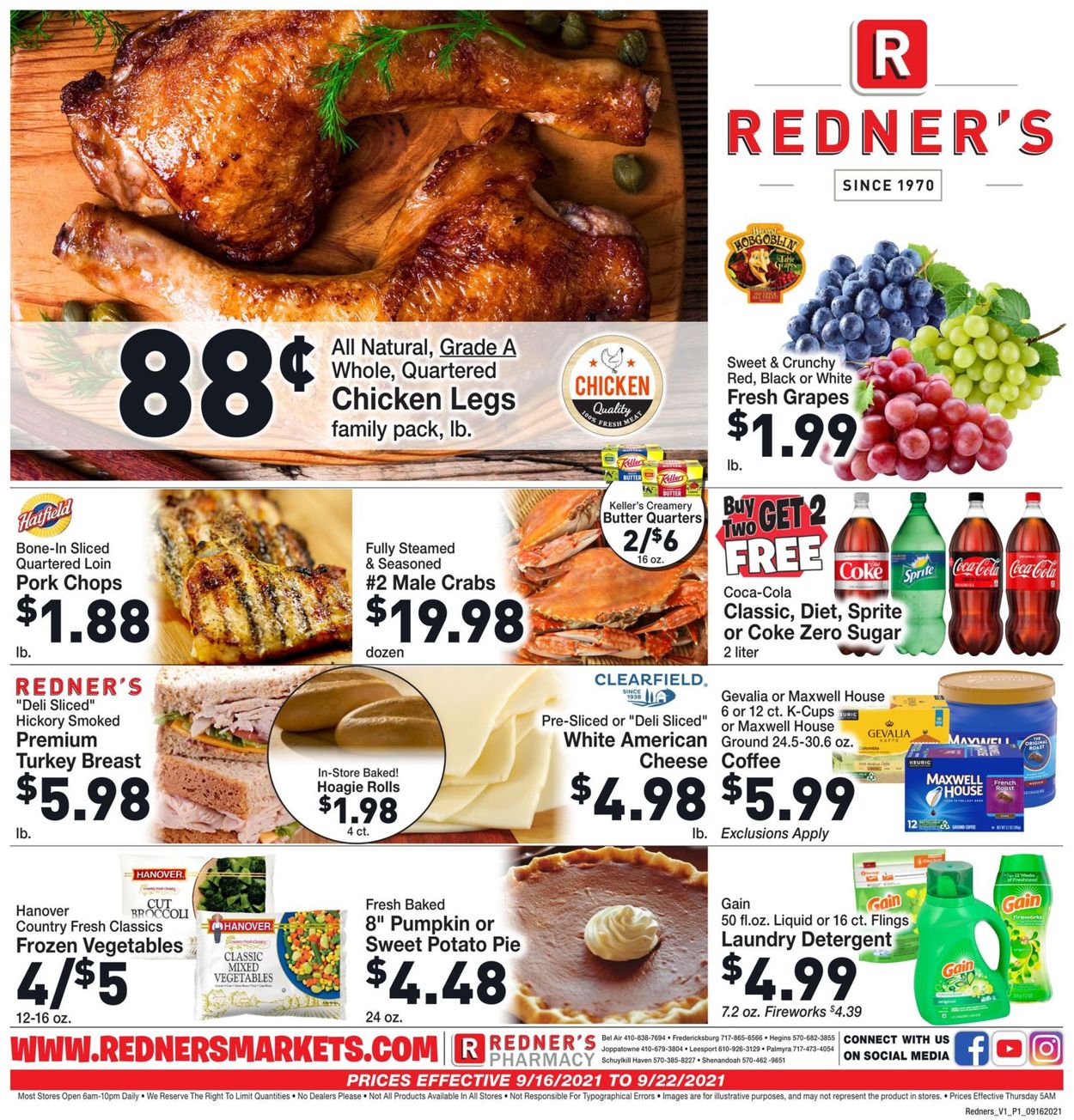 Redner’s Warehouse Market Ad from 09/16/2021