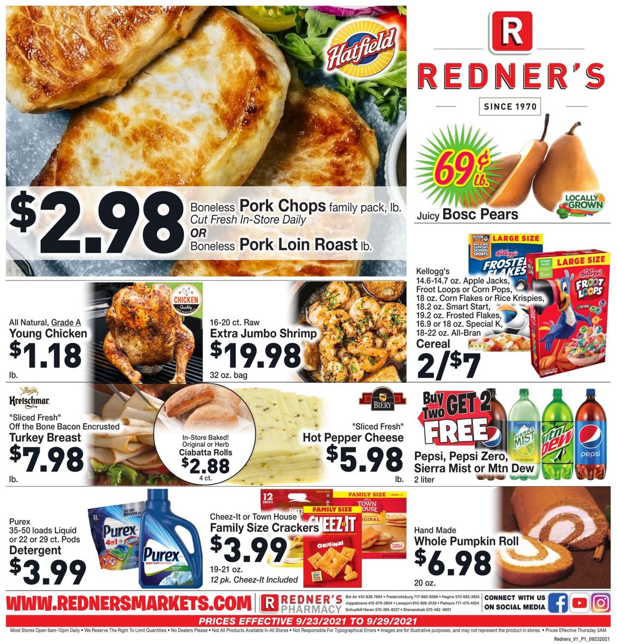 Redner’s Warehouse Market Ad from 09/23/2021
