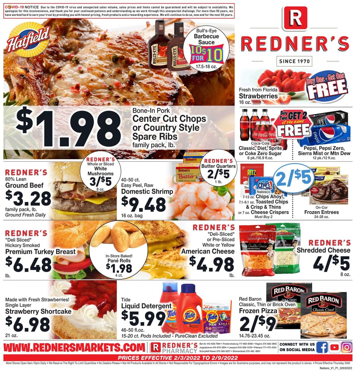 Redner’s Warehouse Market Ad from 02/03/2022