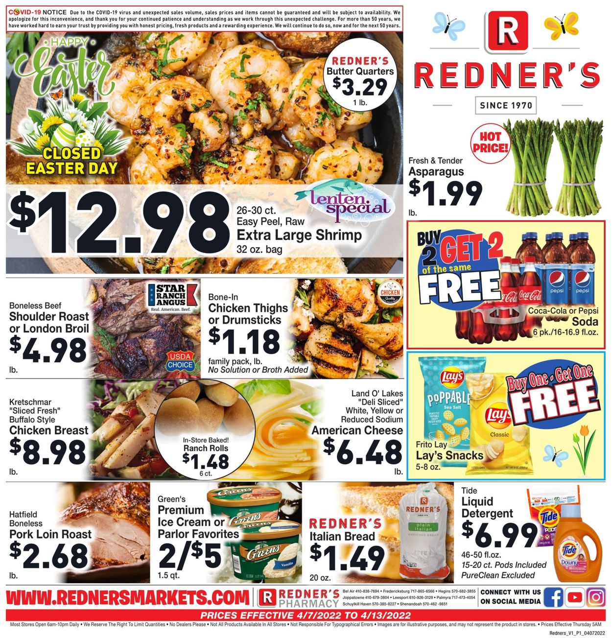 Redner’s Warehouse Market Ad from 04/07/2022