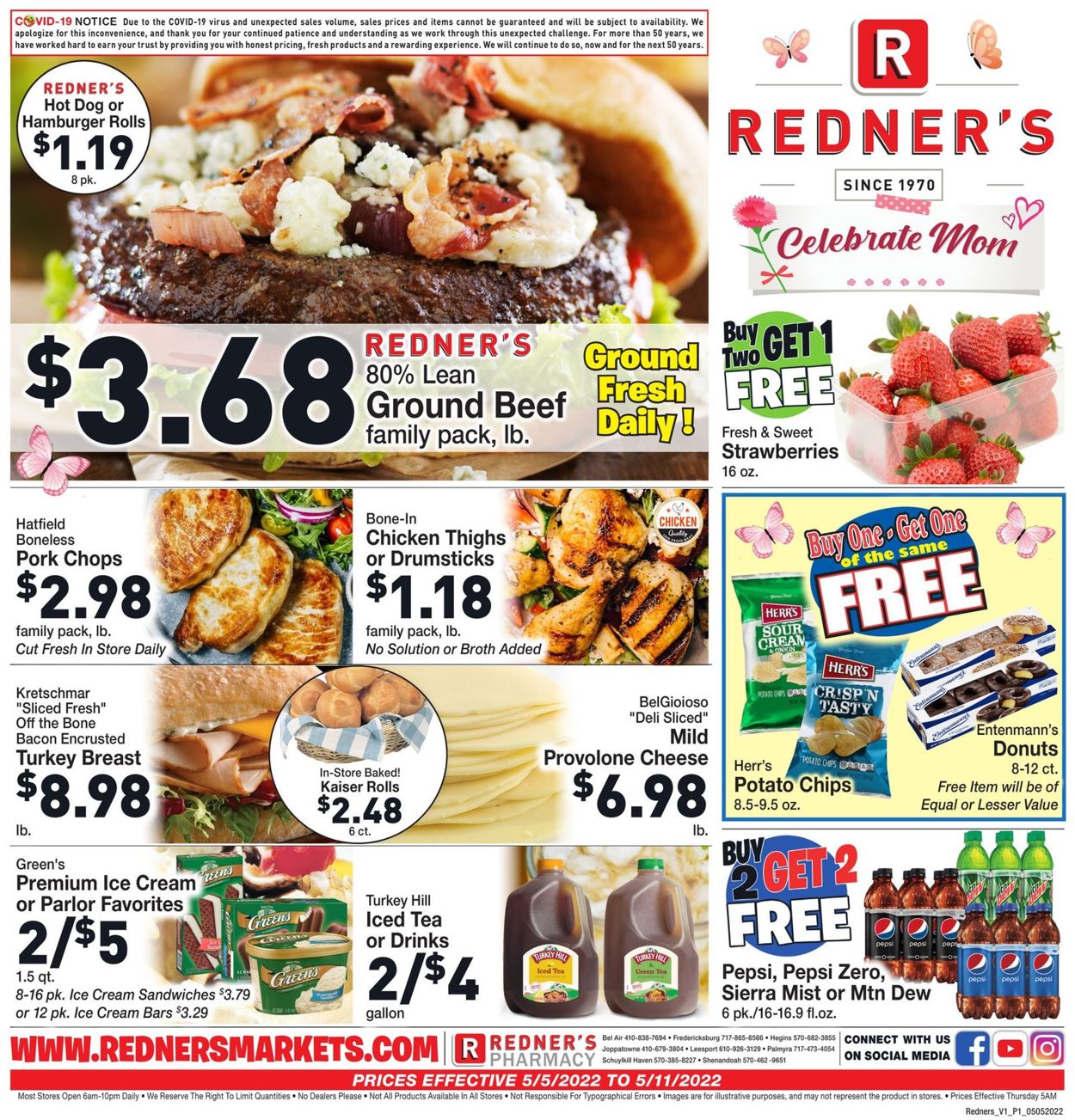 Redner’s Warehouse Market Ad from 05/05/2022