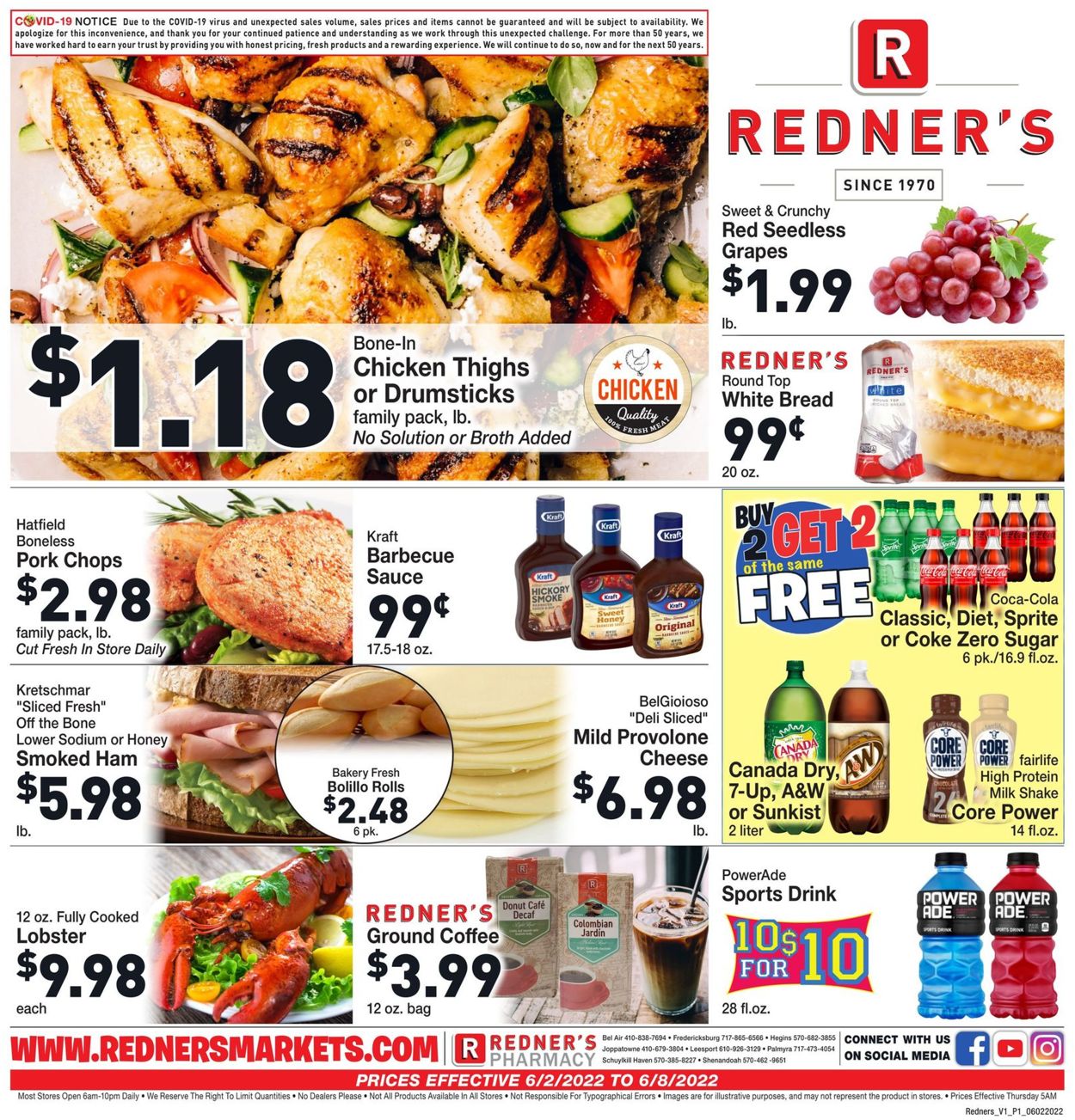 Redner’s Warehouse Market Ad from 06/02/2022
