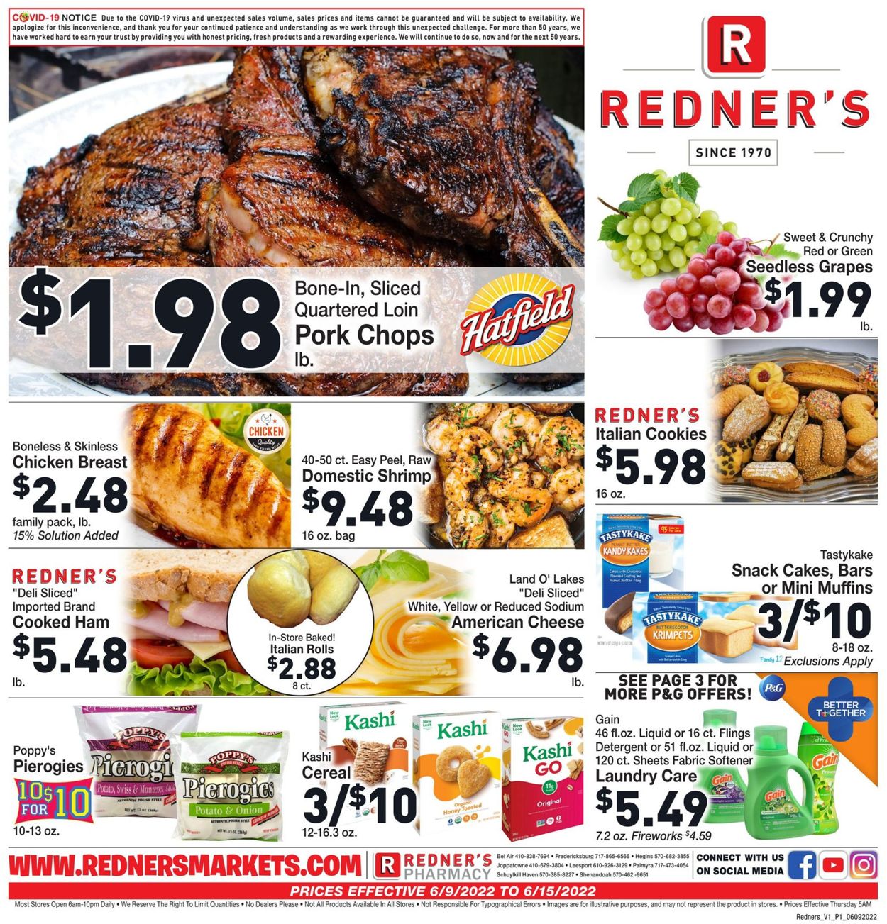 Redner’s Warehouse Market Ad from 06/09/2022