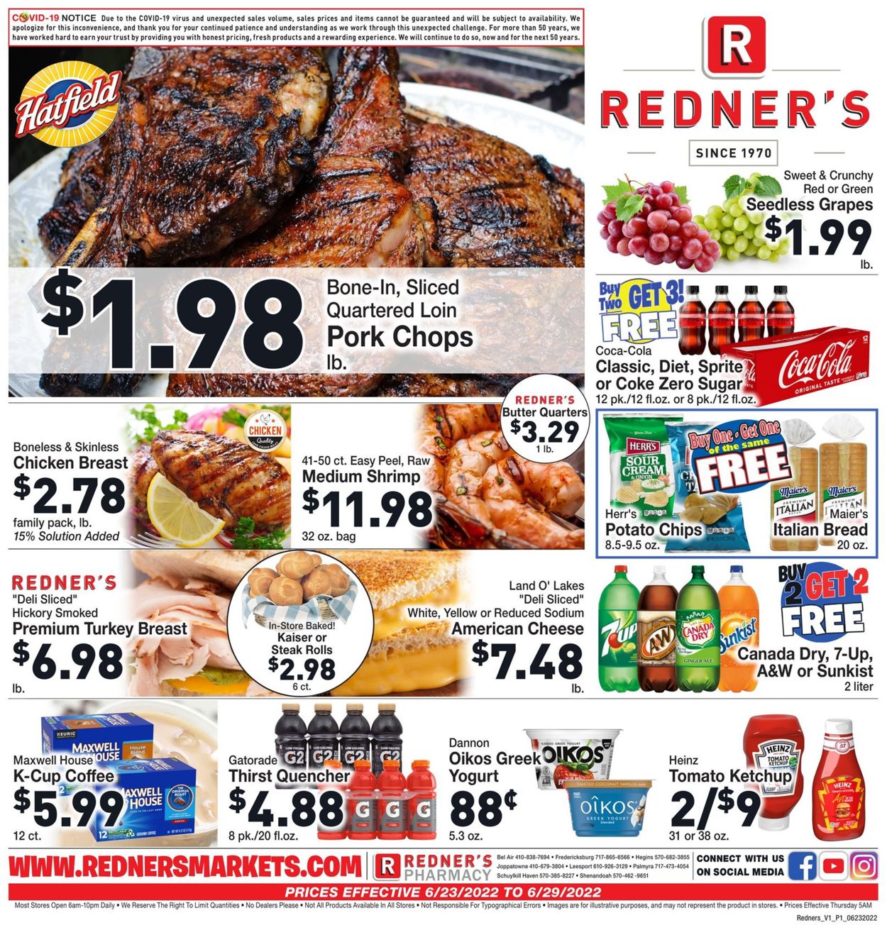 Redner’s Warehouse Market Ad from 06/23/2022