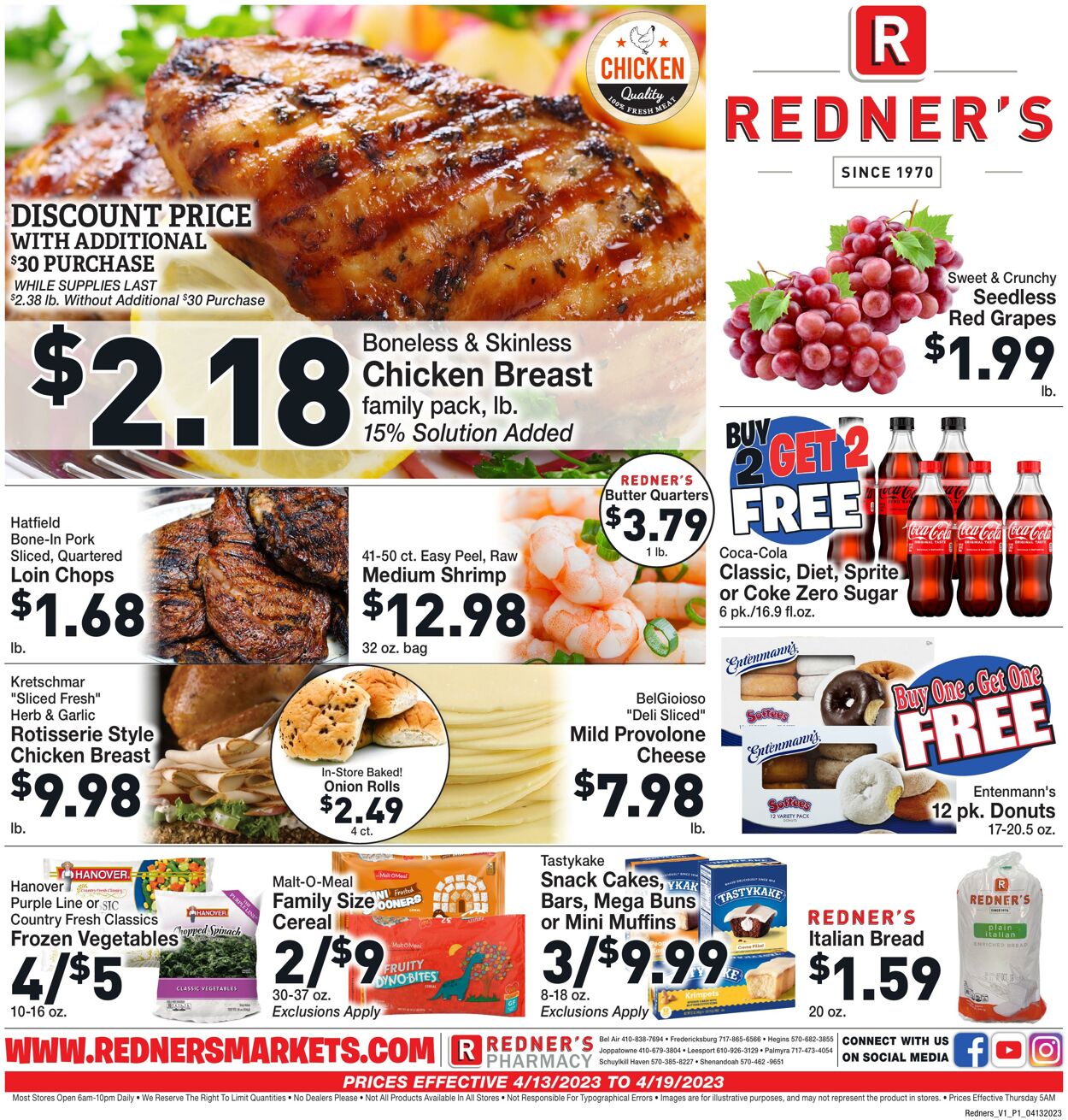 Redner’s Warehouse Market Ad from 04/13/2023