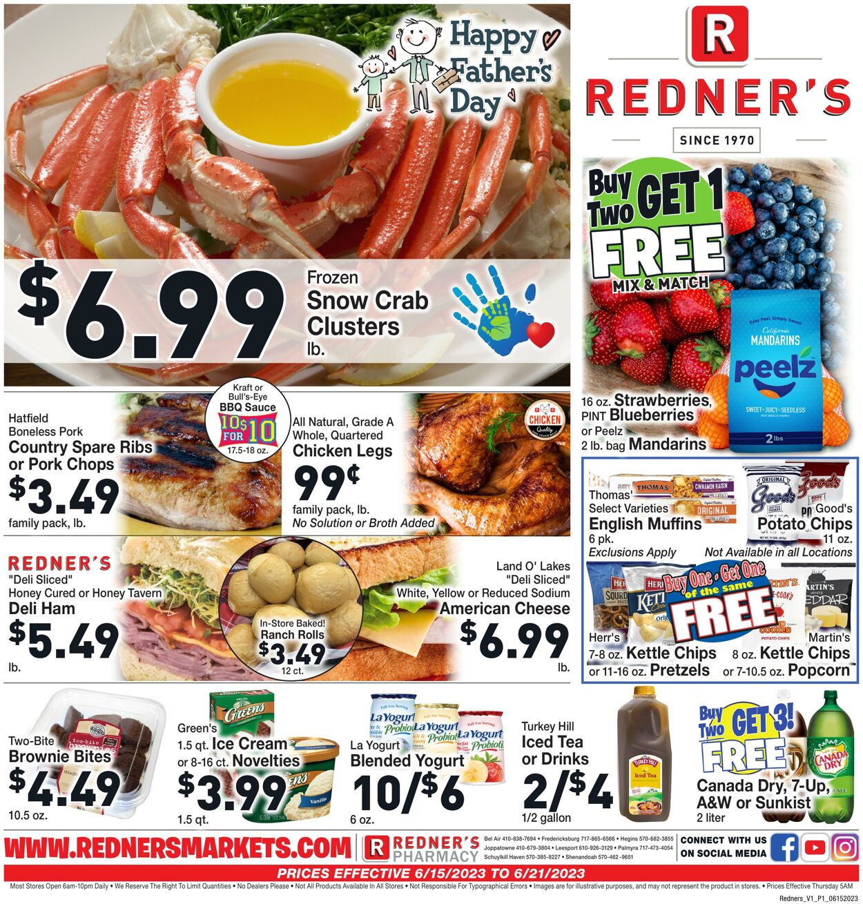 Redner’s Warehouse Market Ad from 06/15/2023