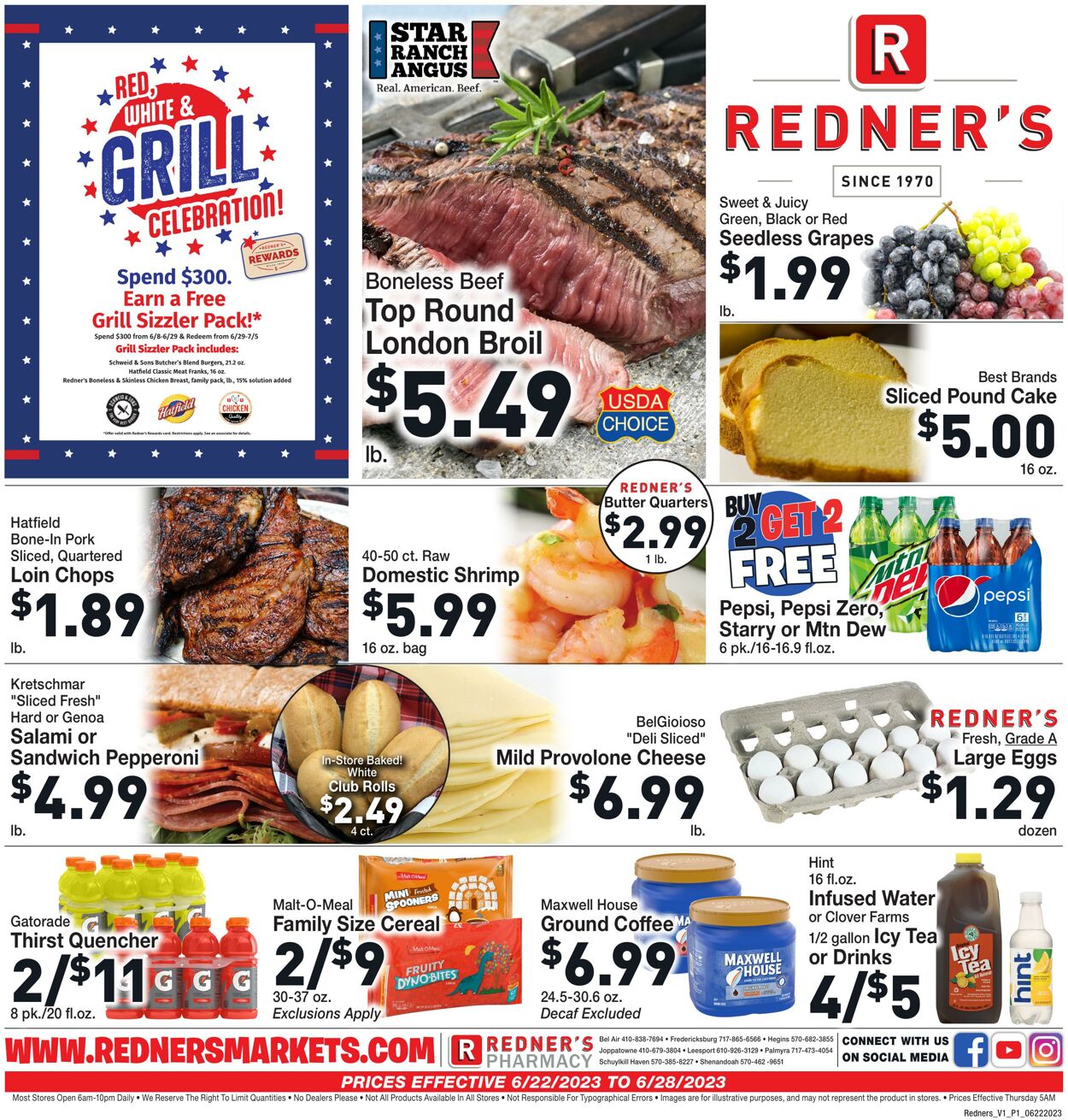 Redner’s Warehouse Market Ad from 06/22/2023