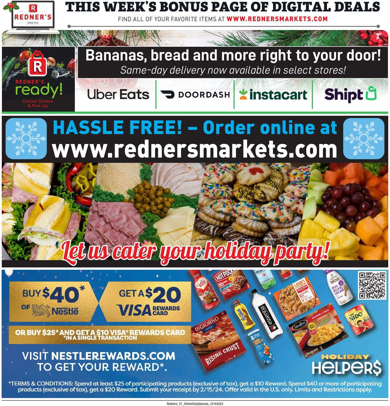 Redner’s Warehouse Market Ad from 12/14/2023