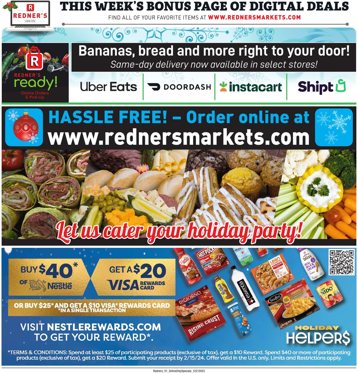 Redner’s Warehouse Market Ad from 12/21/2023