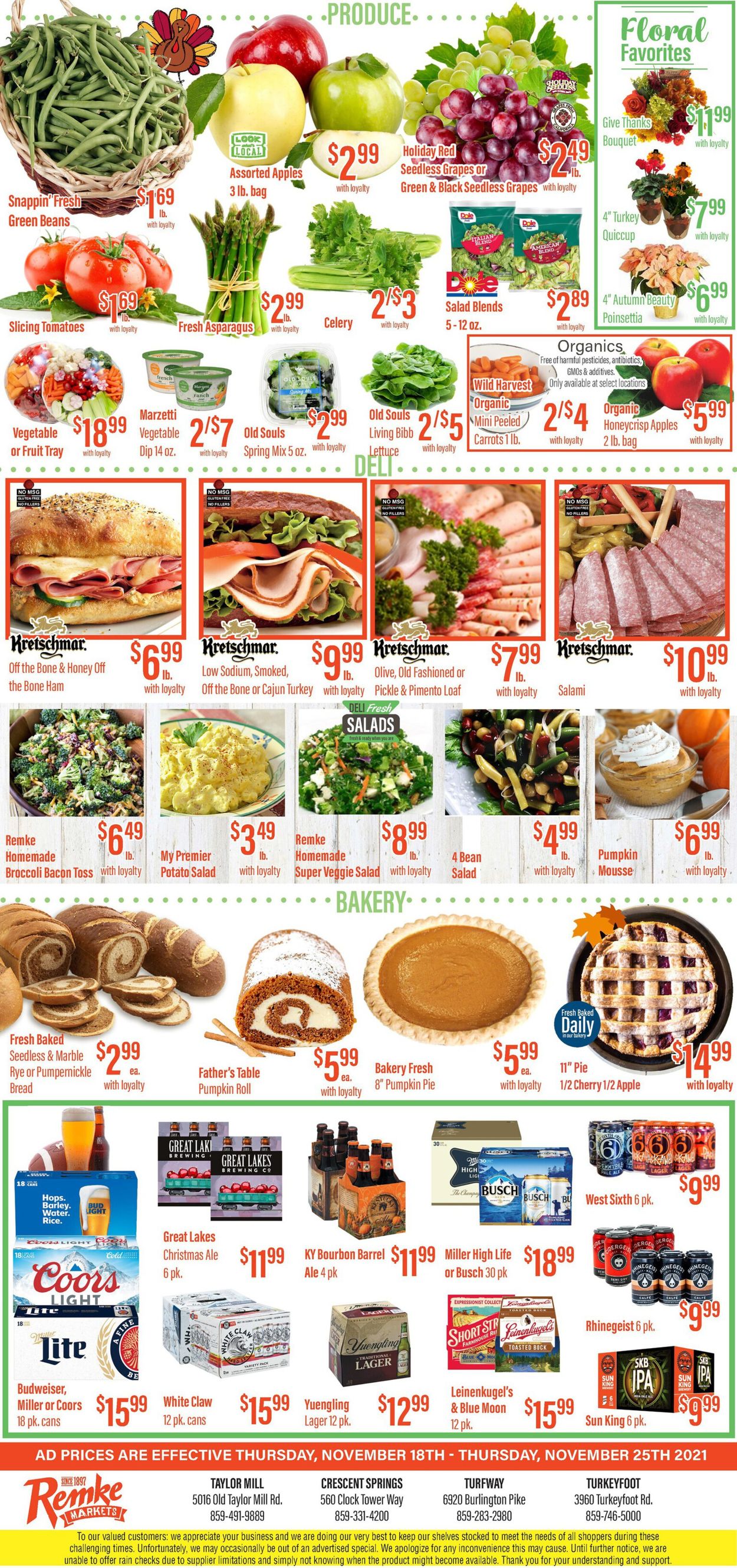 Remke Markets Ad from 11/18/2021