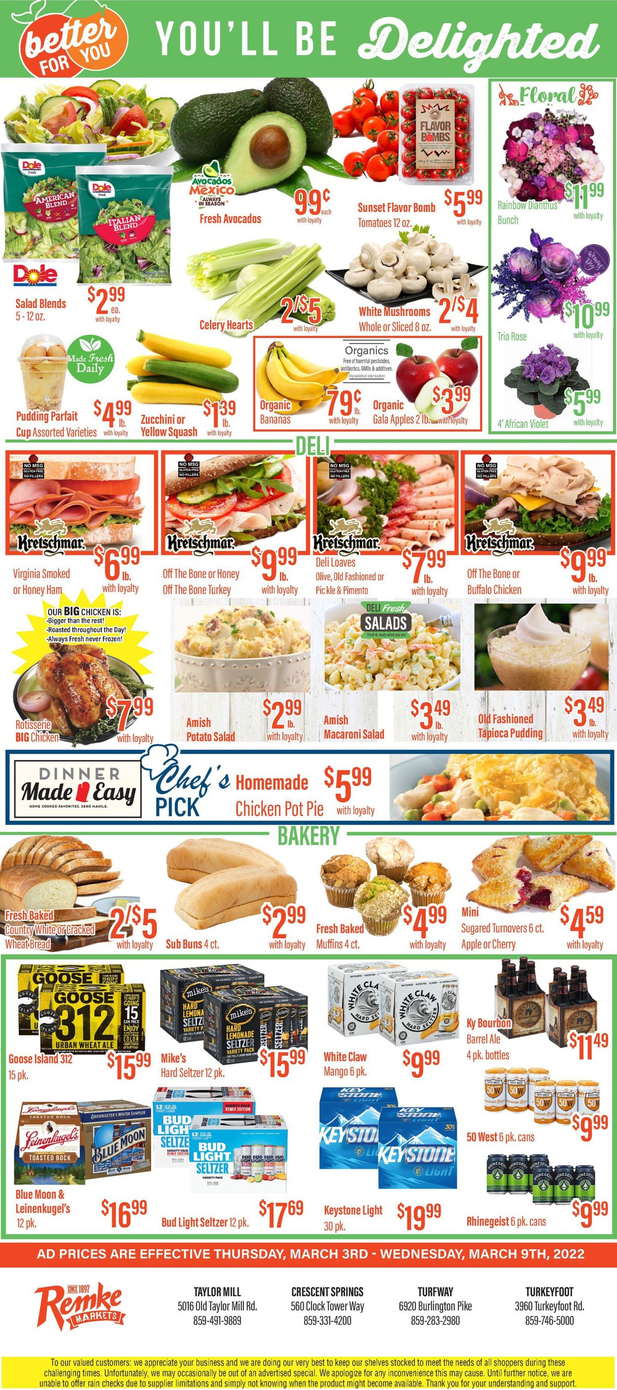 Remke Markets Ad from 03/03/2022