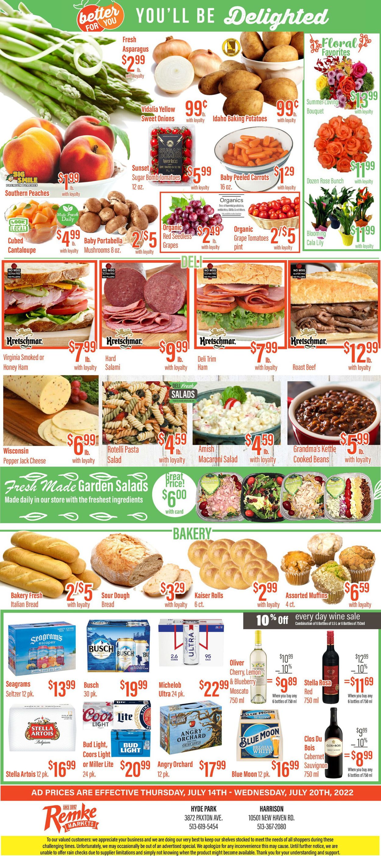 Remke Markets Ad from 07/14/2022