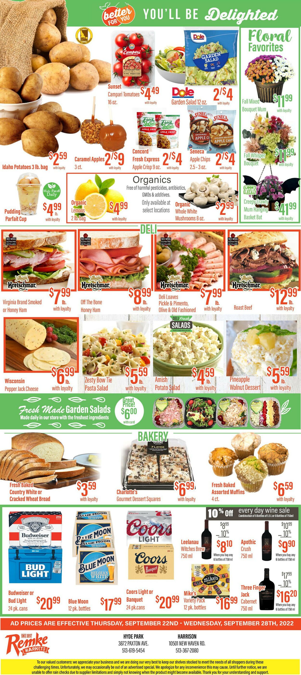Remke Markets Ad from 09/22/2022