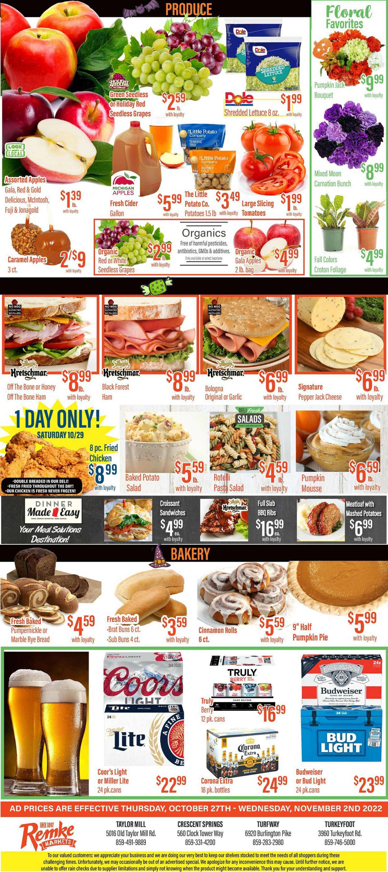 Remke Markets Ad from 10/27/2022