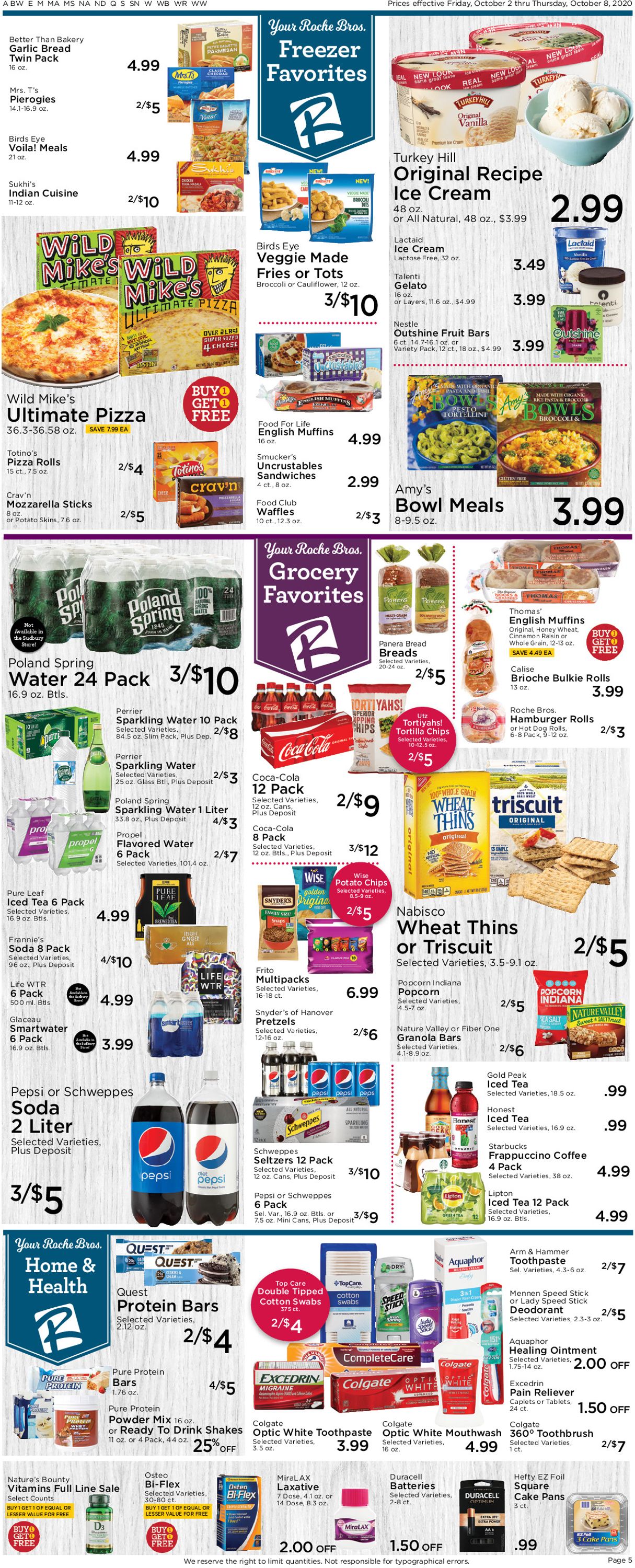 Roche Bros. Supermarkets Ad from 10/02/2020