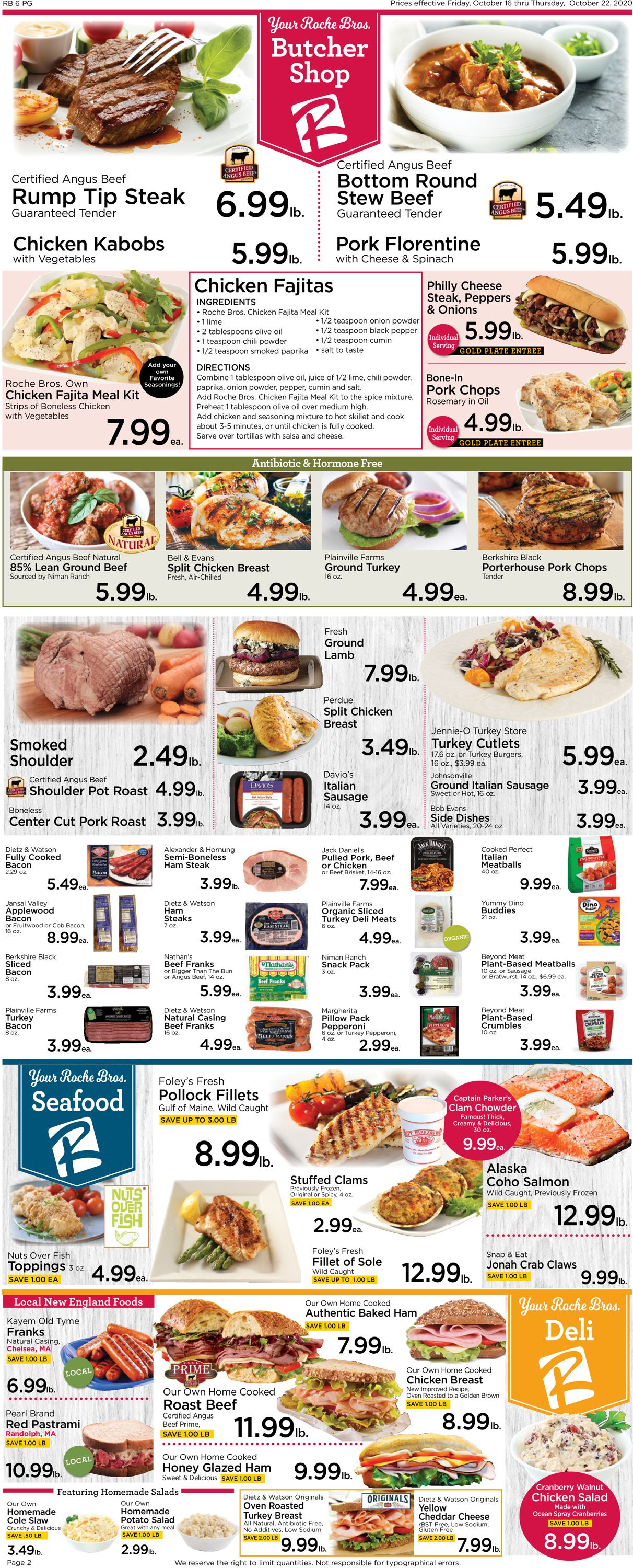 Roche Bros. Supermarkets Ad from 10/16/2020