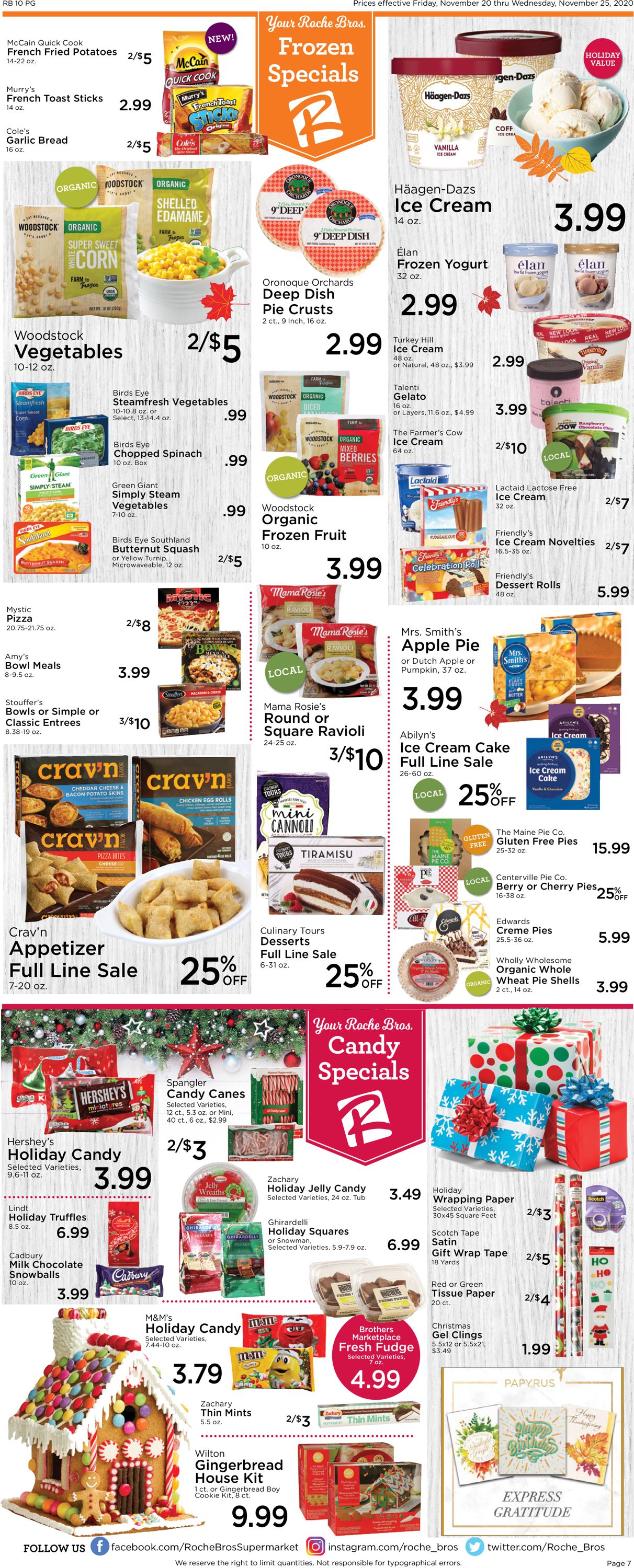 Roche Bros. Supermarkets Ad from 11/20/2020