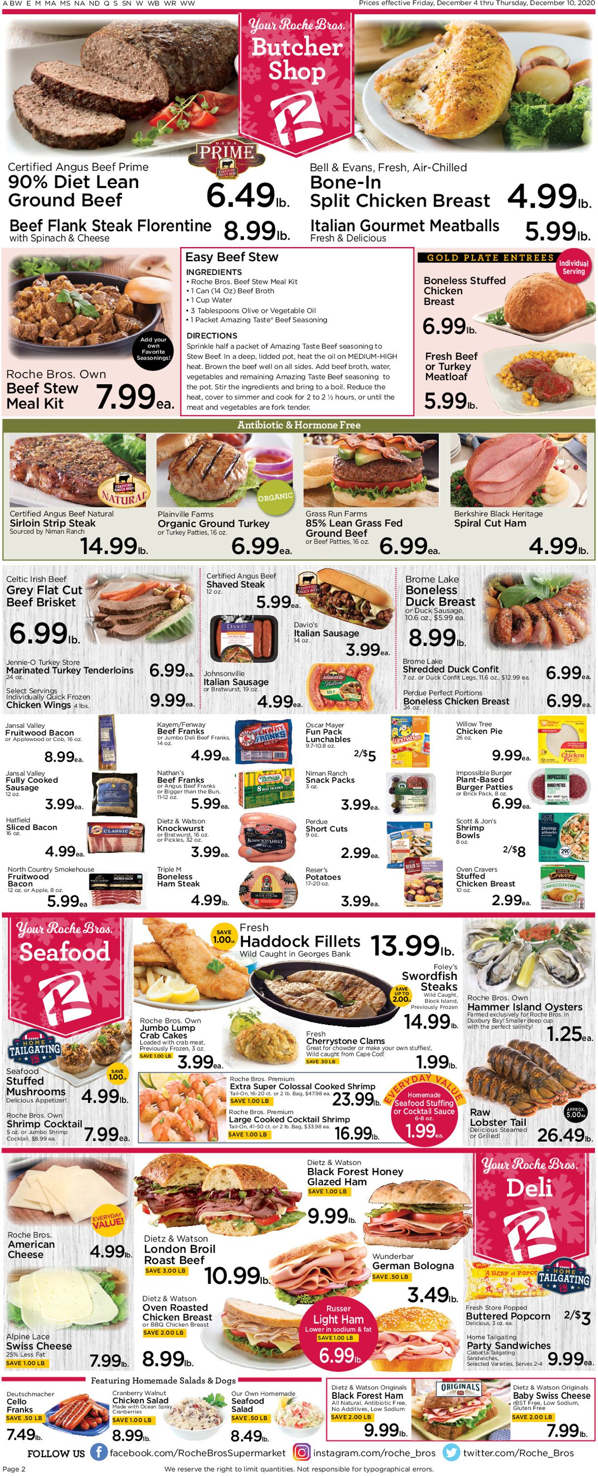 Roche Bros. Supermarkets Ad from 12/04/2020