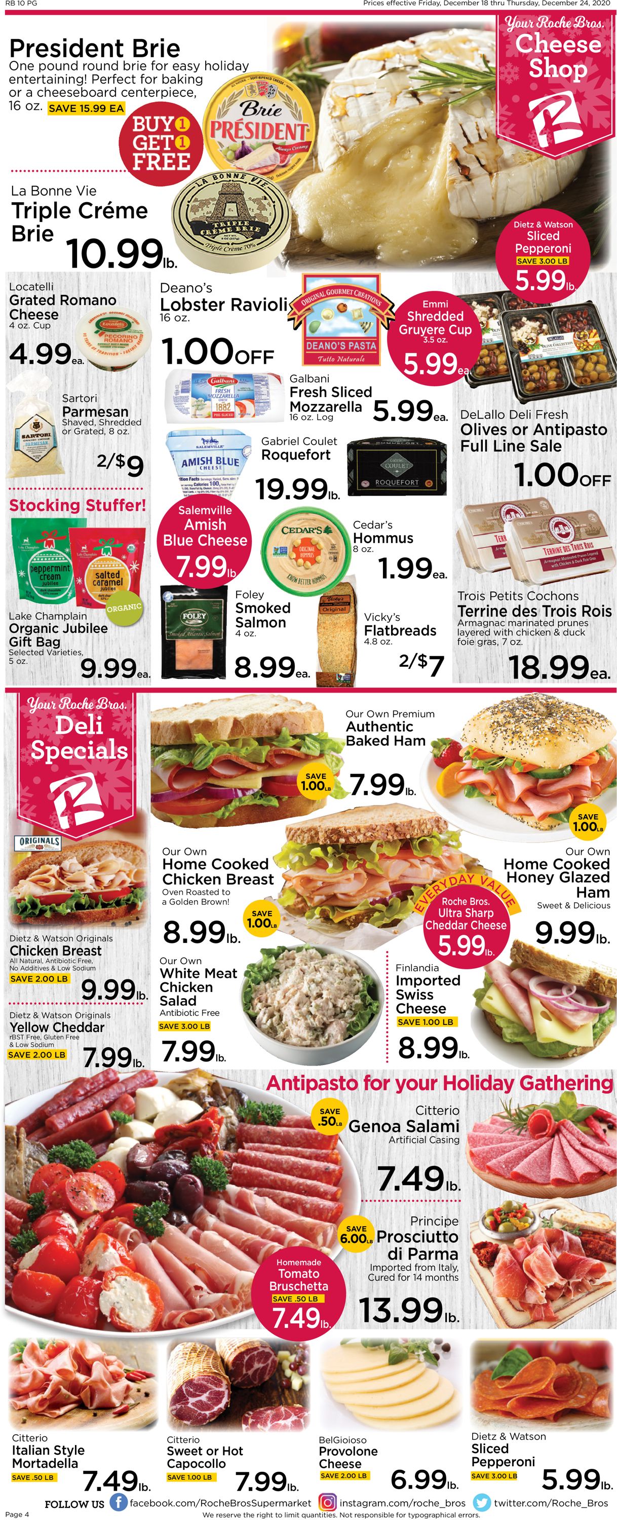 Roche Bros. Supermarkets Ad from 12/18/2020