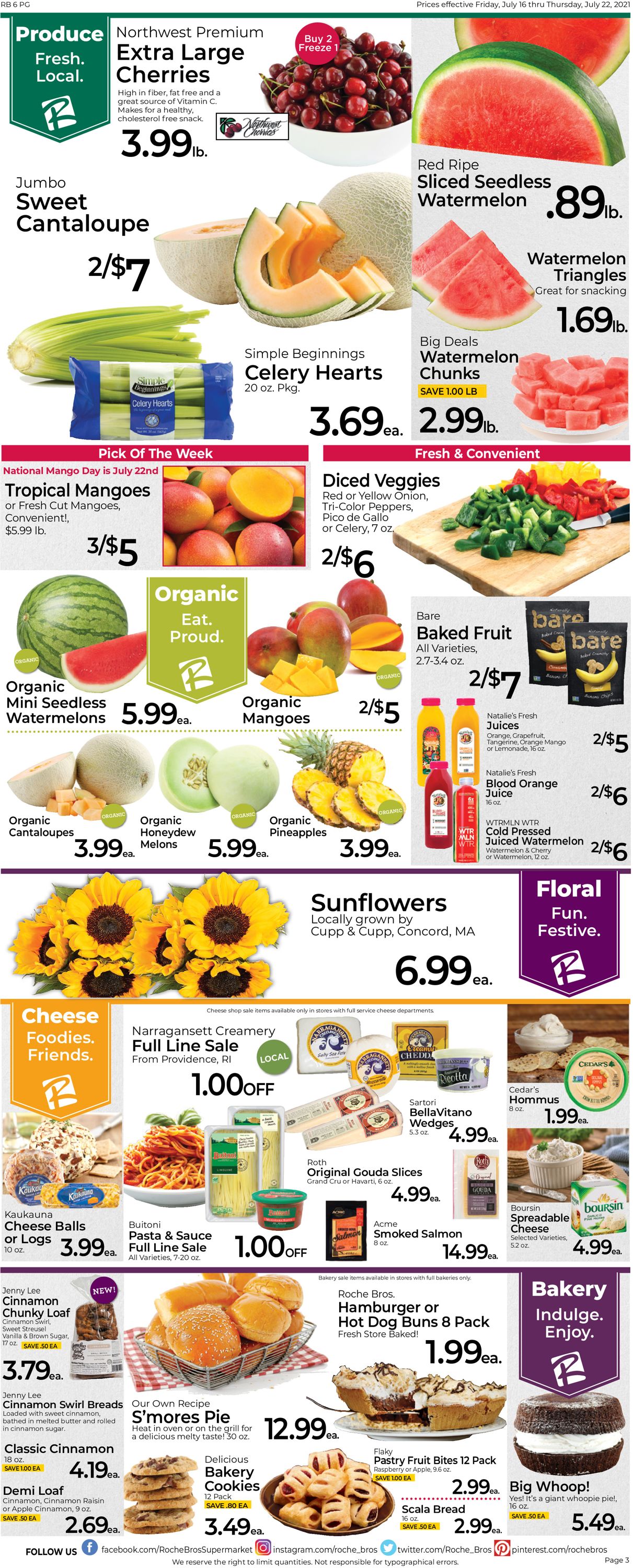 Roche Bros. Supermarkets Ad from 07/16/2021