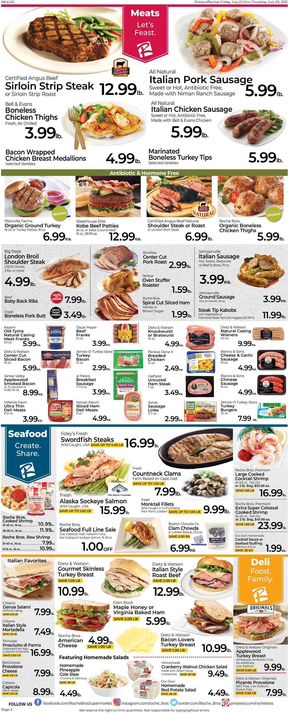 Roche Bros. Supermarkets Ad from 07/23/2021