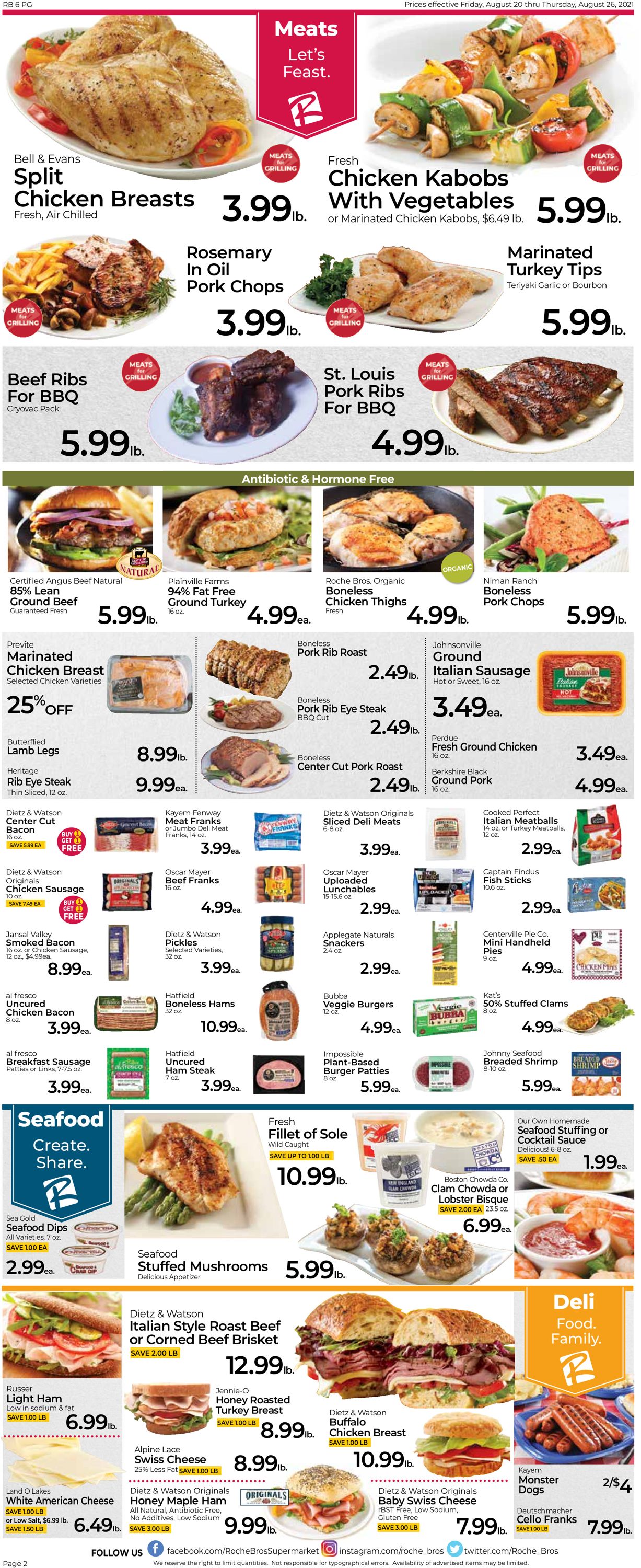 Roche Bros. Supermarkets Ad from 08/20/2021