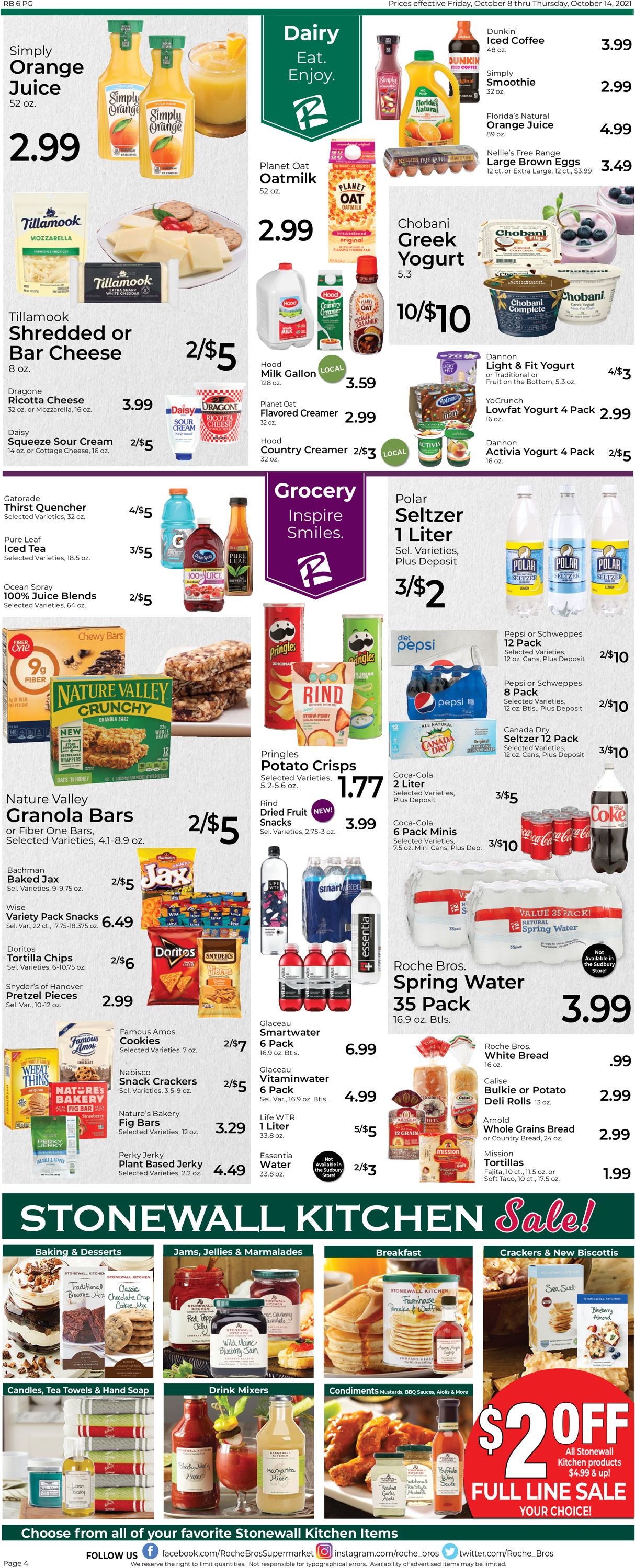 Roche Bros. Supermarkets Ad from 10/08/2021