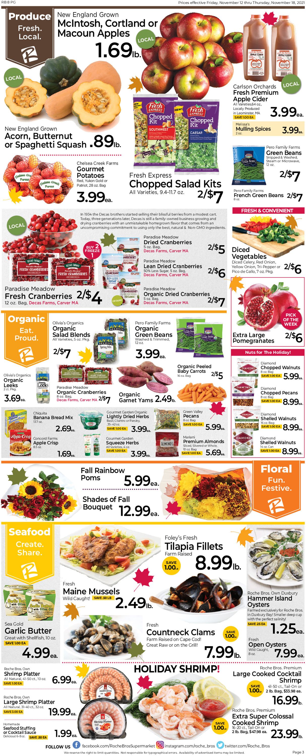 Roche Bros. Supermarkets Ad from 11/12/2021