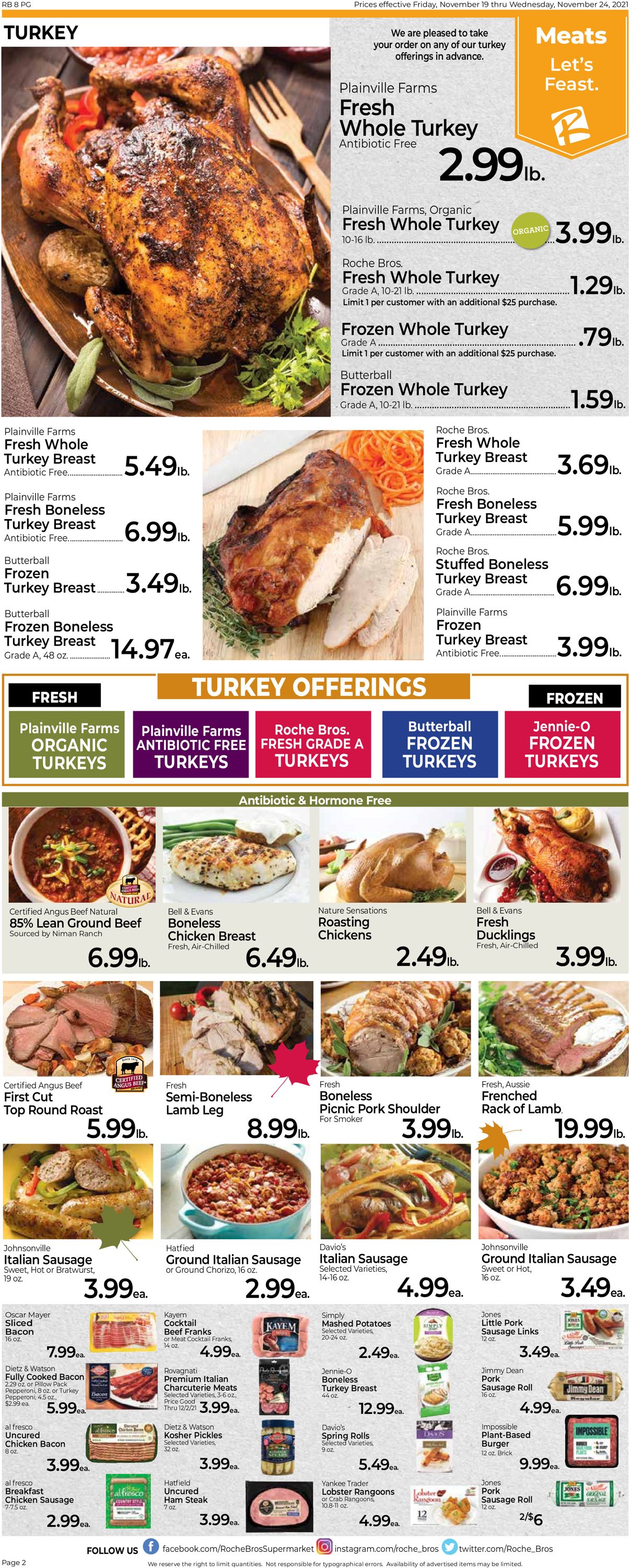 Roche Bros. Supermarkets Ad from 11/19/2021