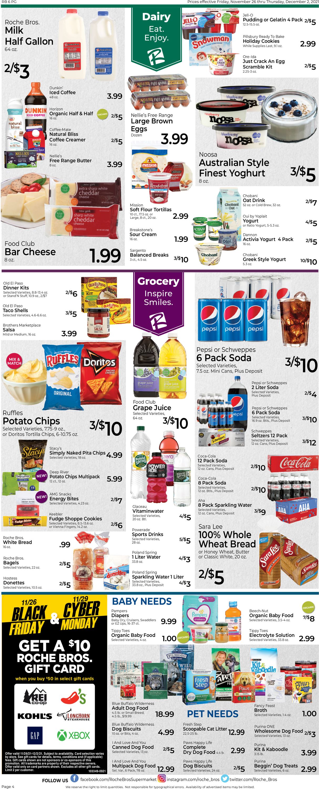 Roche Bros. Supermarkets Ad from 11/26/2021