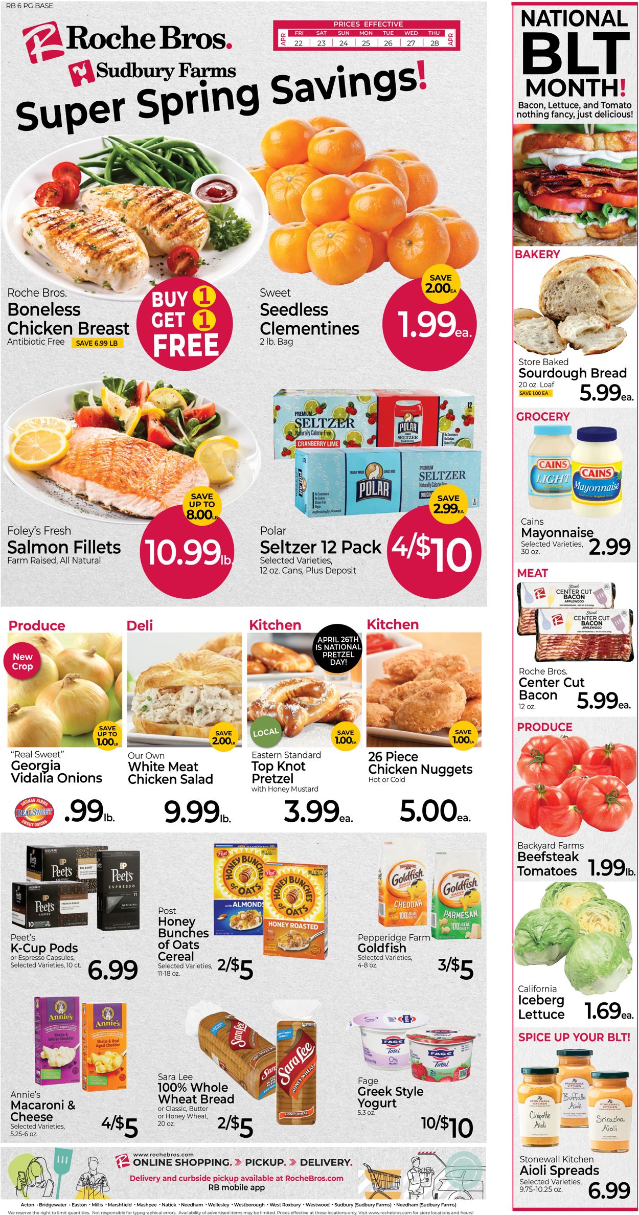 Roche Bros. Supermarkets Ad from 04/22/2022