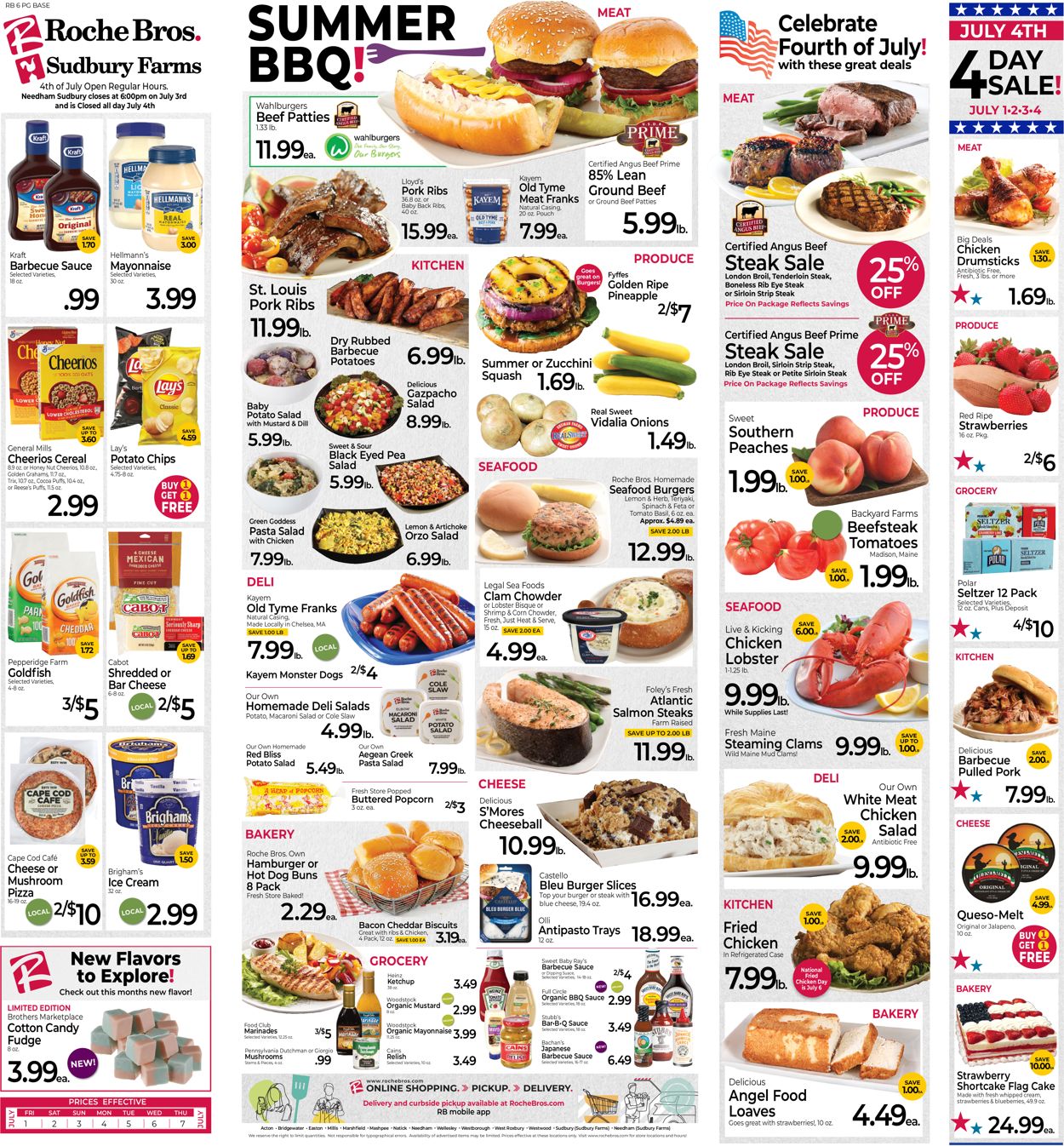 Roche Bros. Supermarkets Ad from 07/01/2022