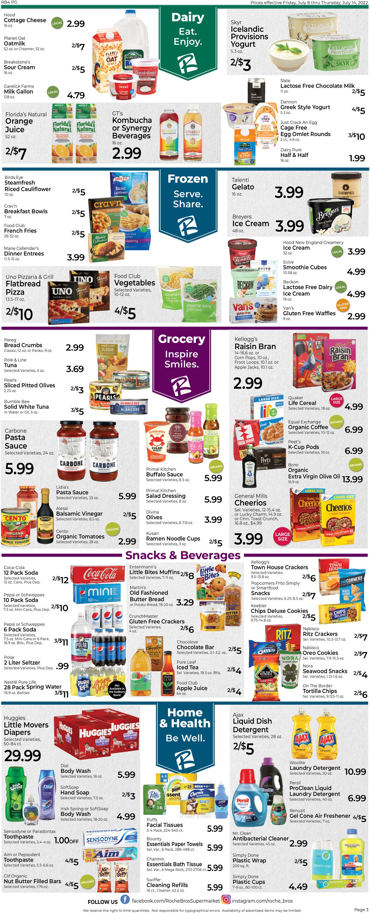 Roche Bros. Supermarkets Ad from 07/08/2022