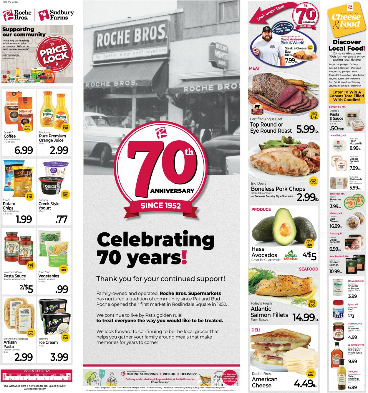 Roche Bros. Supermarkets Ad from 09/30/2022