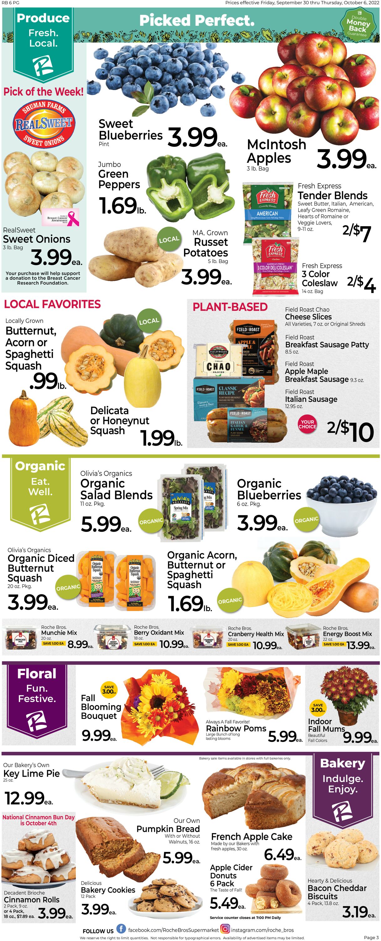Roche Bros. Supermarkets Ad from 09/30/2022