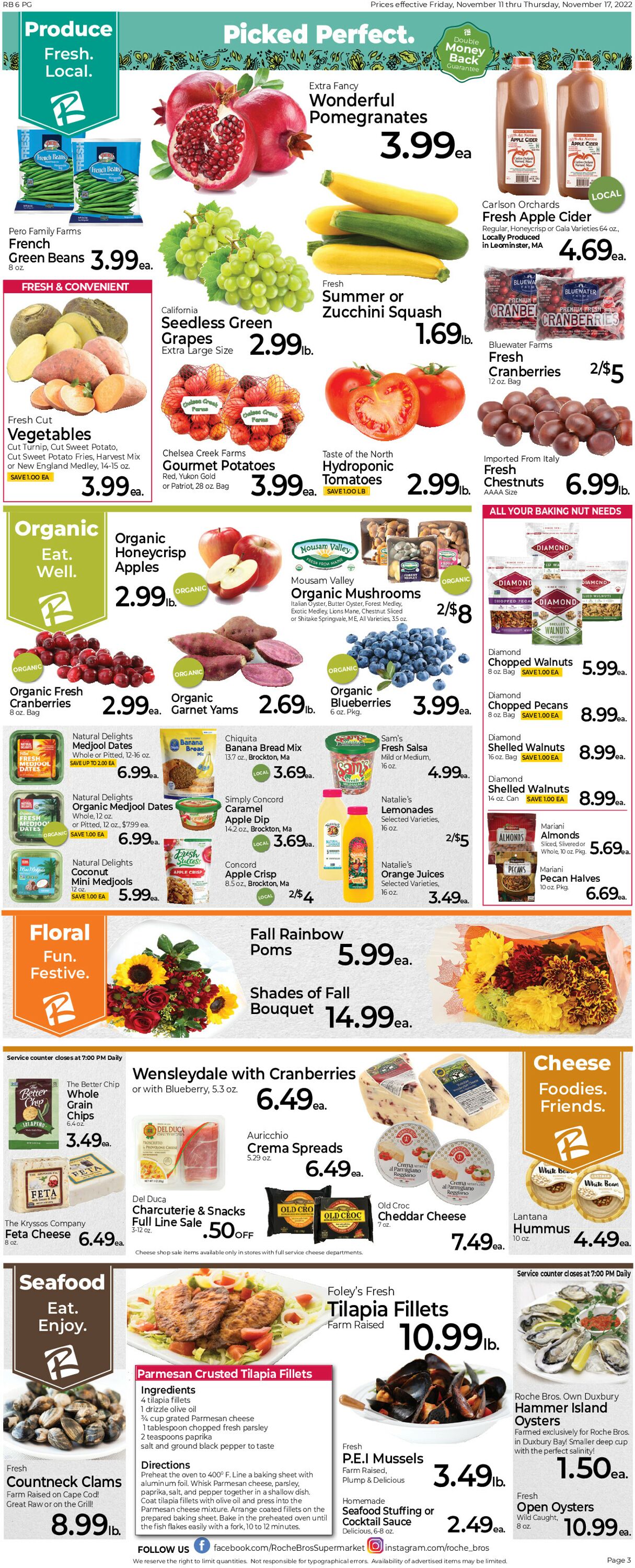 Roche Bros. Supermarkets Ad from 11/11/2022