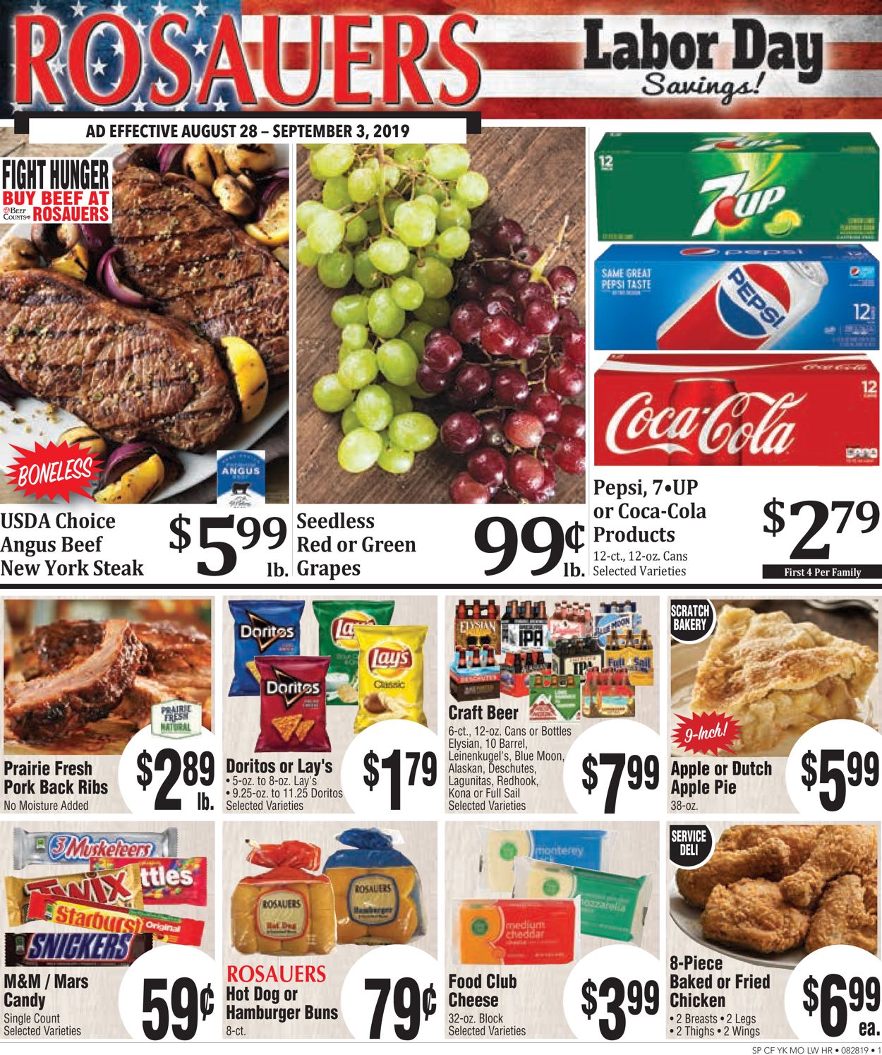 Rosauers Ad from 08/28/2019